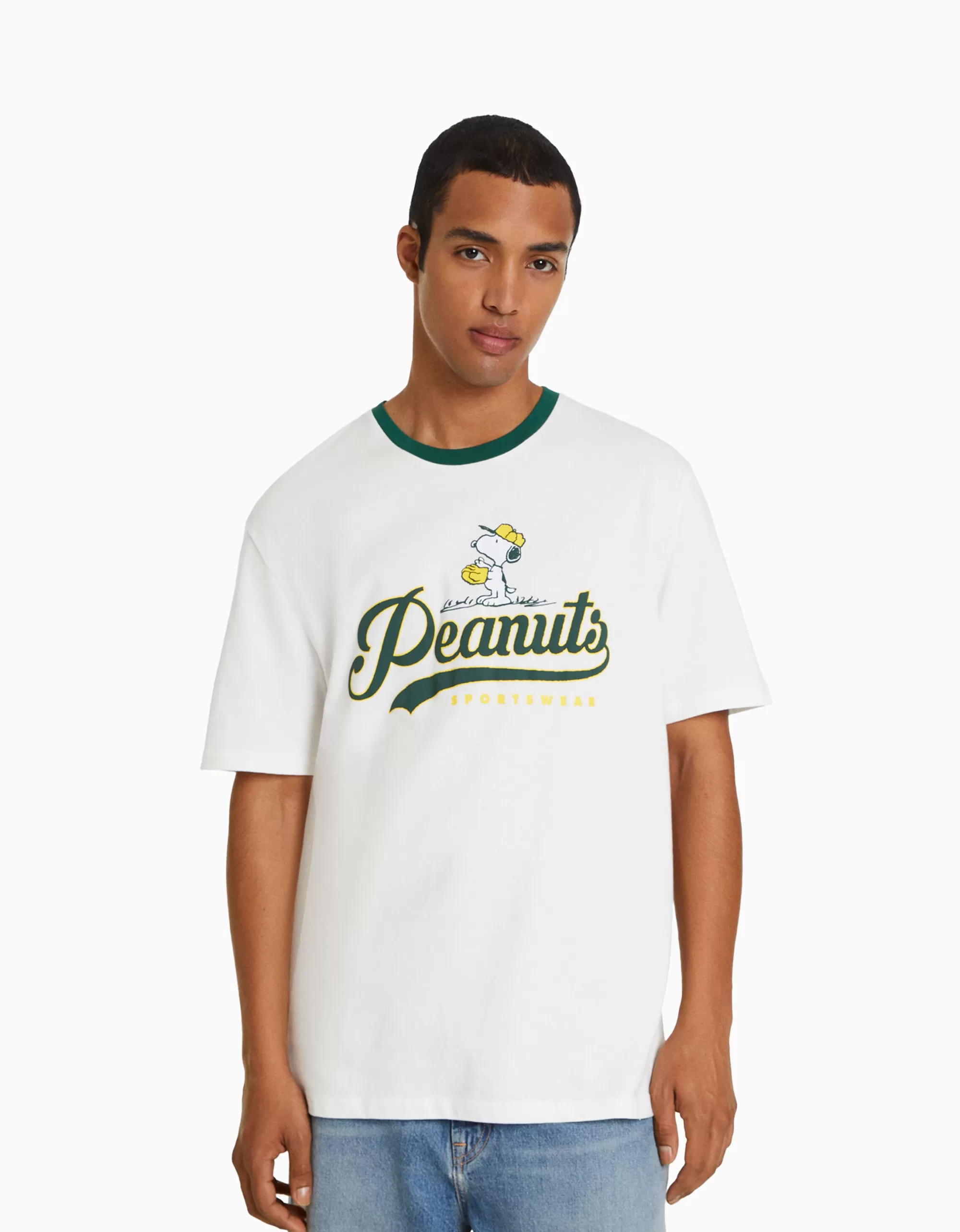 HOMBRE BERSHKA Camiseta manga corta print Snoopy