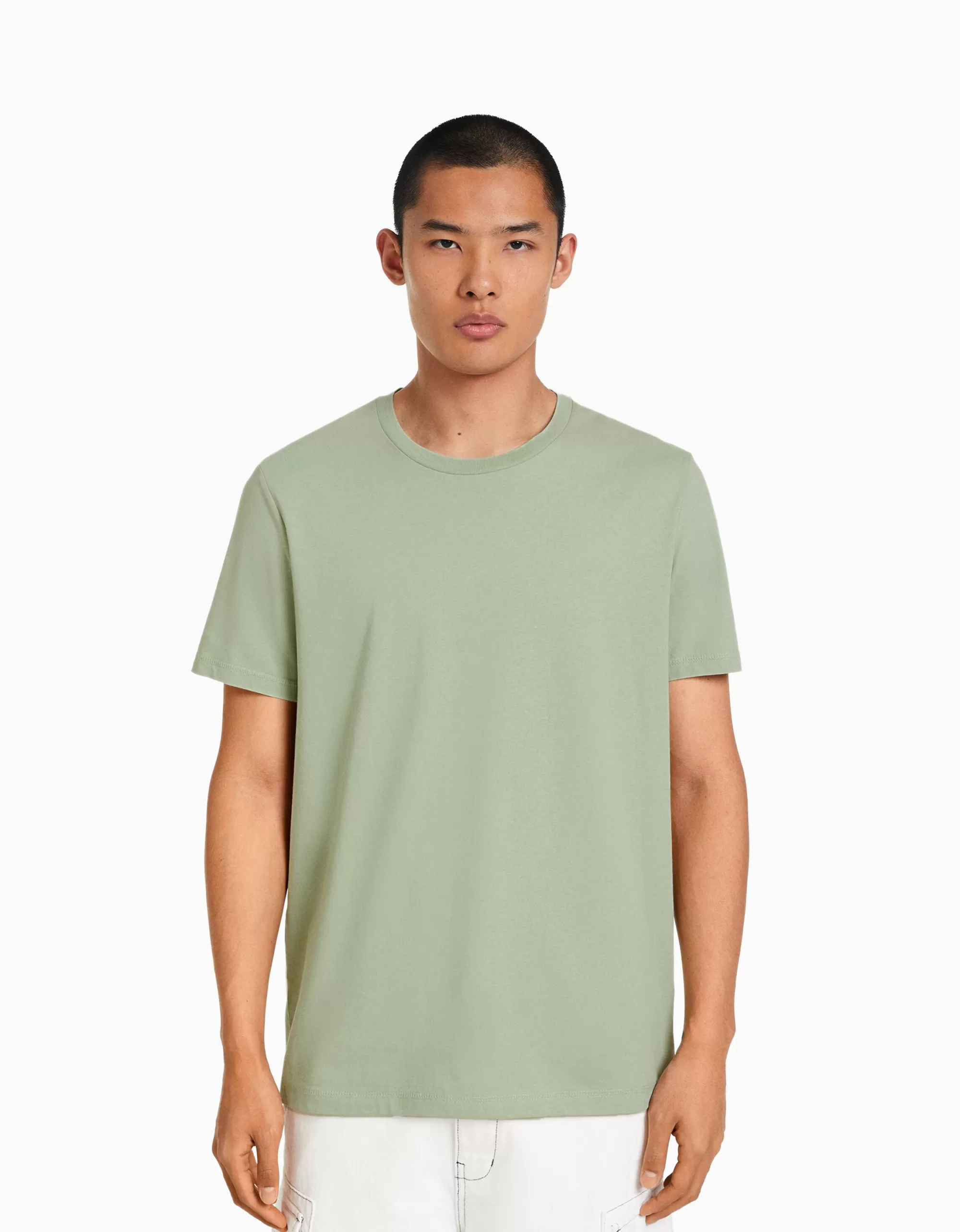 HOMBRE BERSHKA Camiseta manga corta regular fit