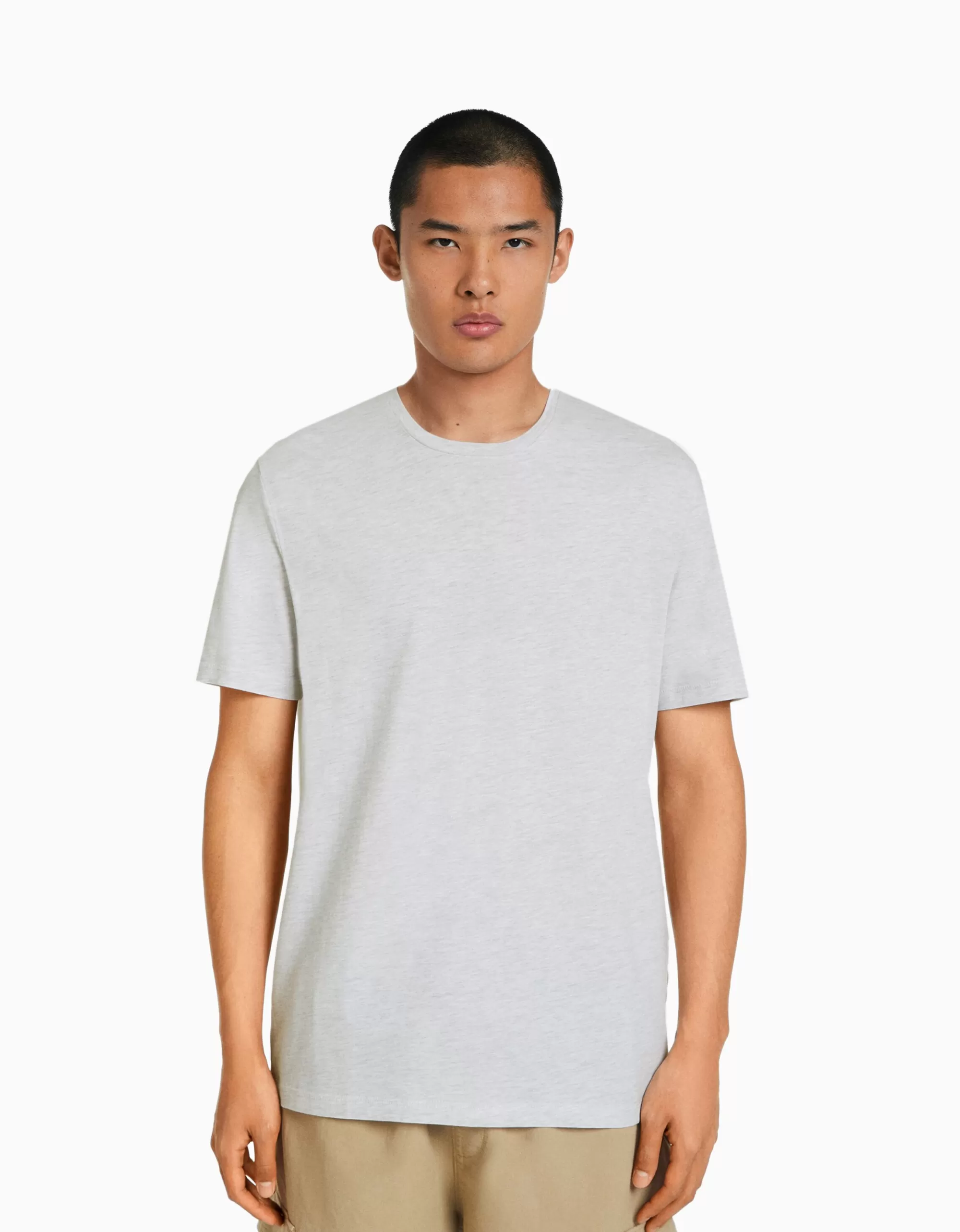 HOMBRE BERSHKA Camiseta manga corta regular fit