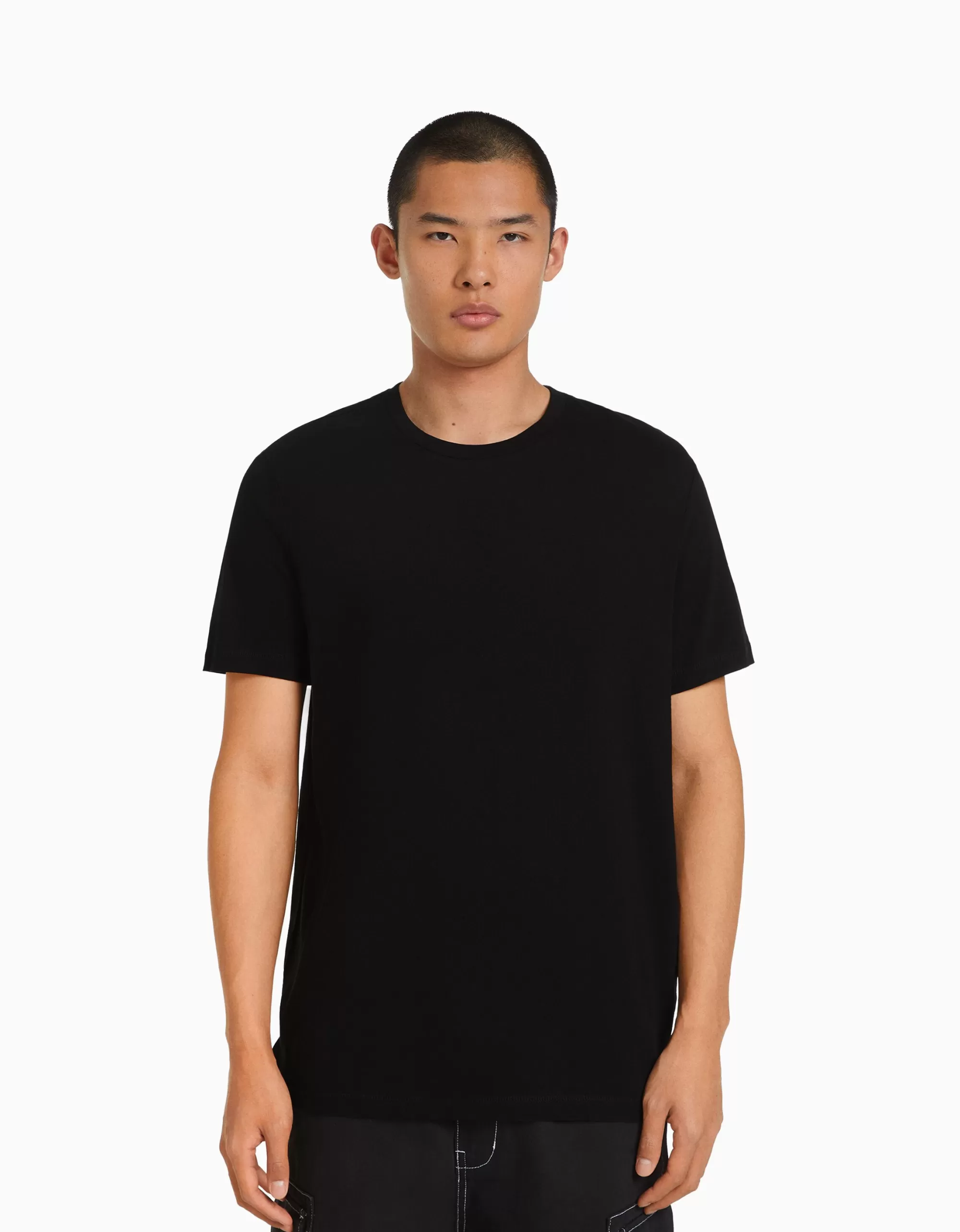 HOMBRE BERSHKA Camiseta manga corta regular fit