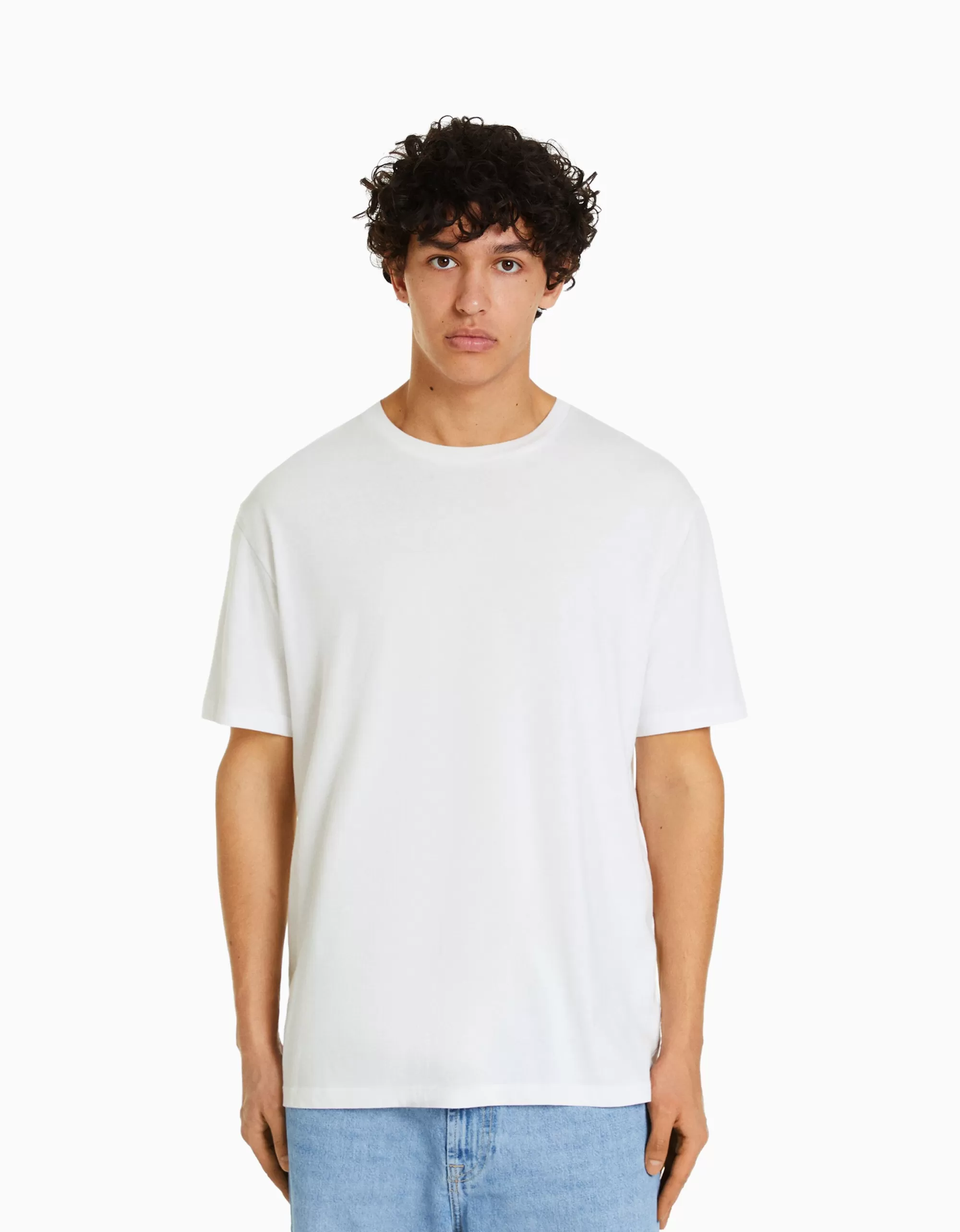 HOMBRE BERSHKA Camiseta manga corta regular fit