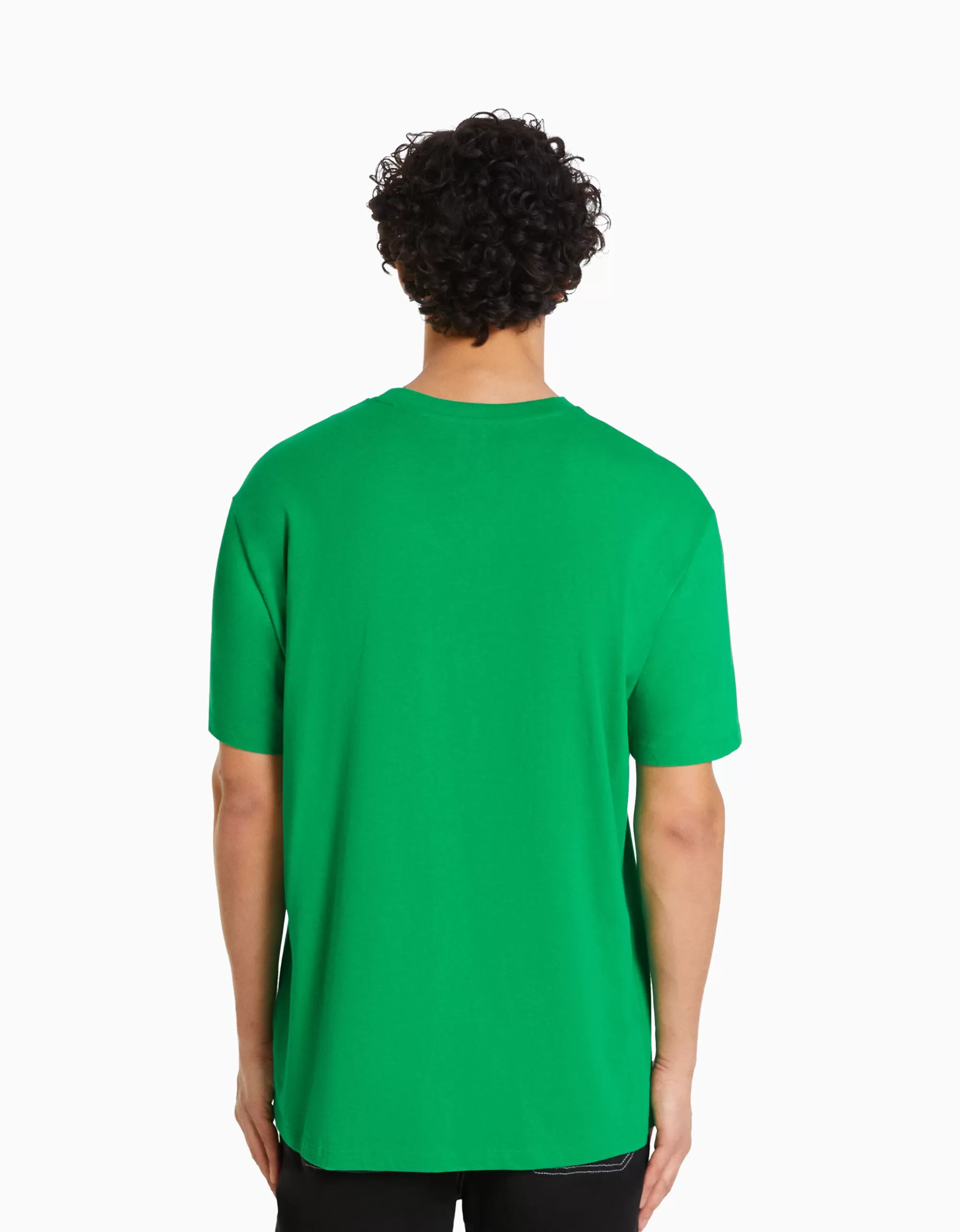 MUJER BERSHKA Camiseta manga corta regular fit