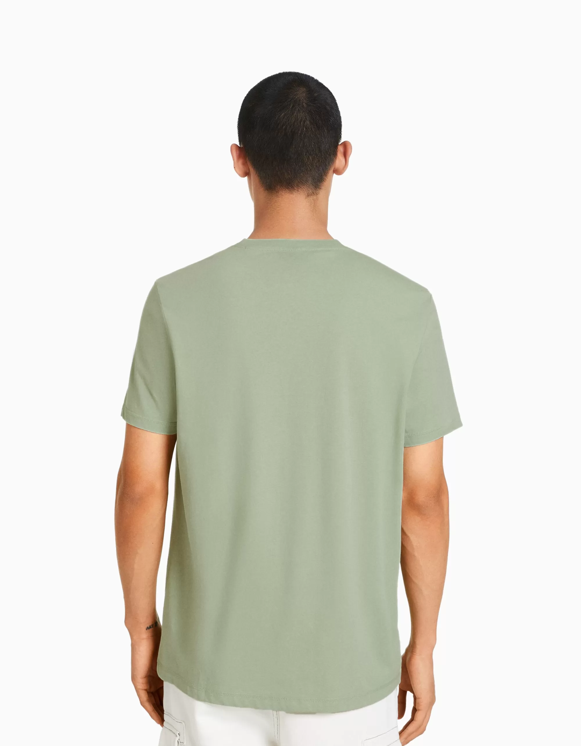 HOMBRE BERSHKA Camiseta manga corta regular fit