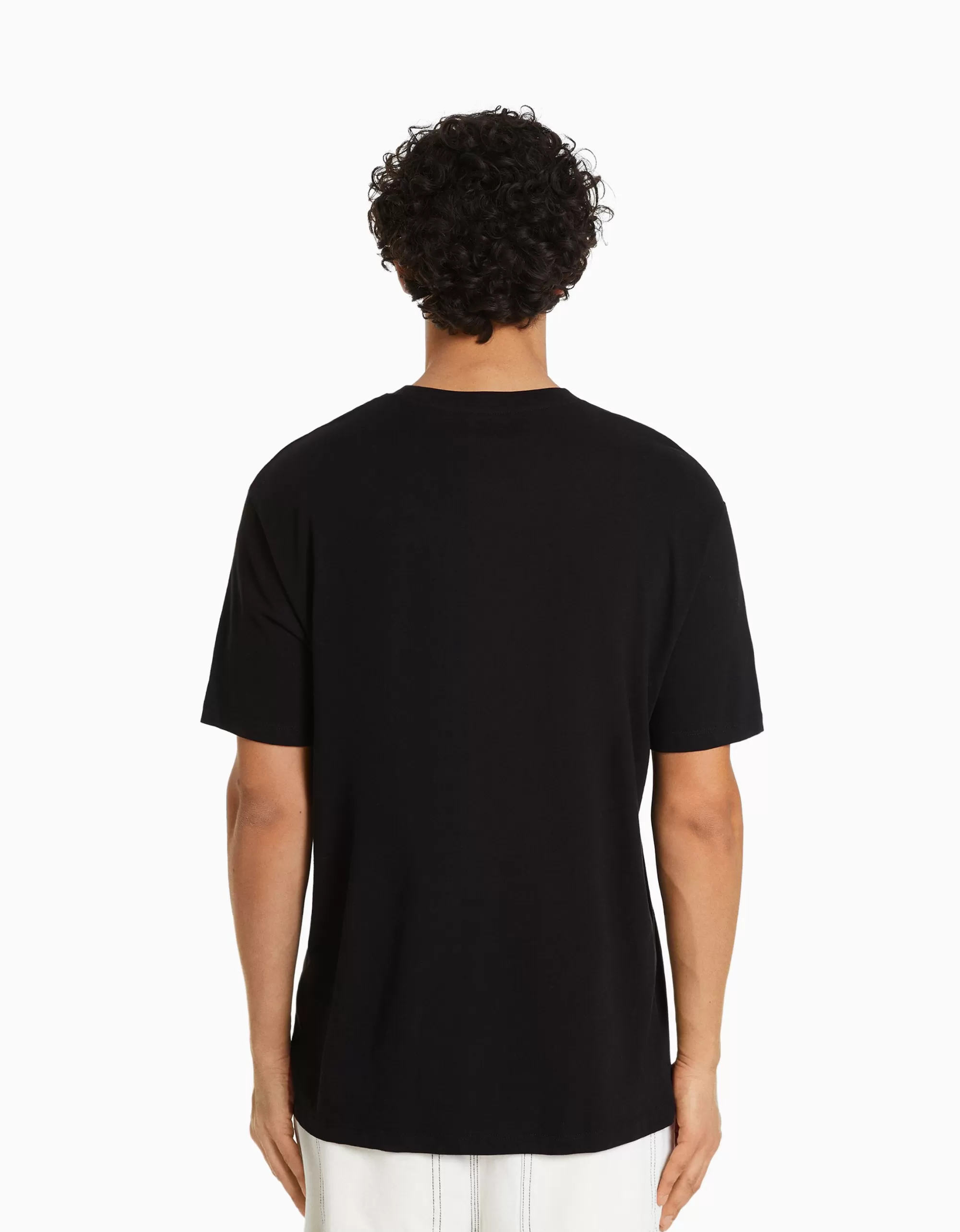 MUJER BERSHKA Camiseta manga corta regular fit