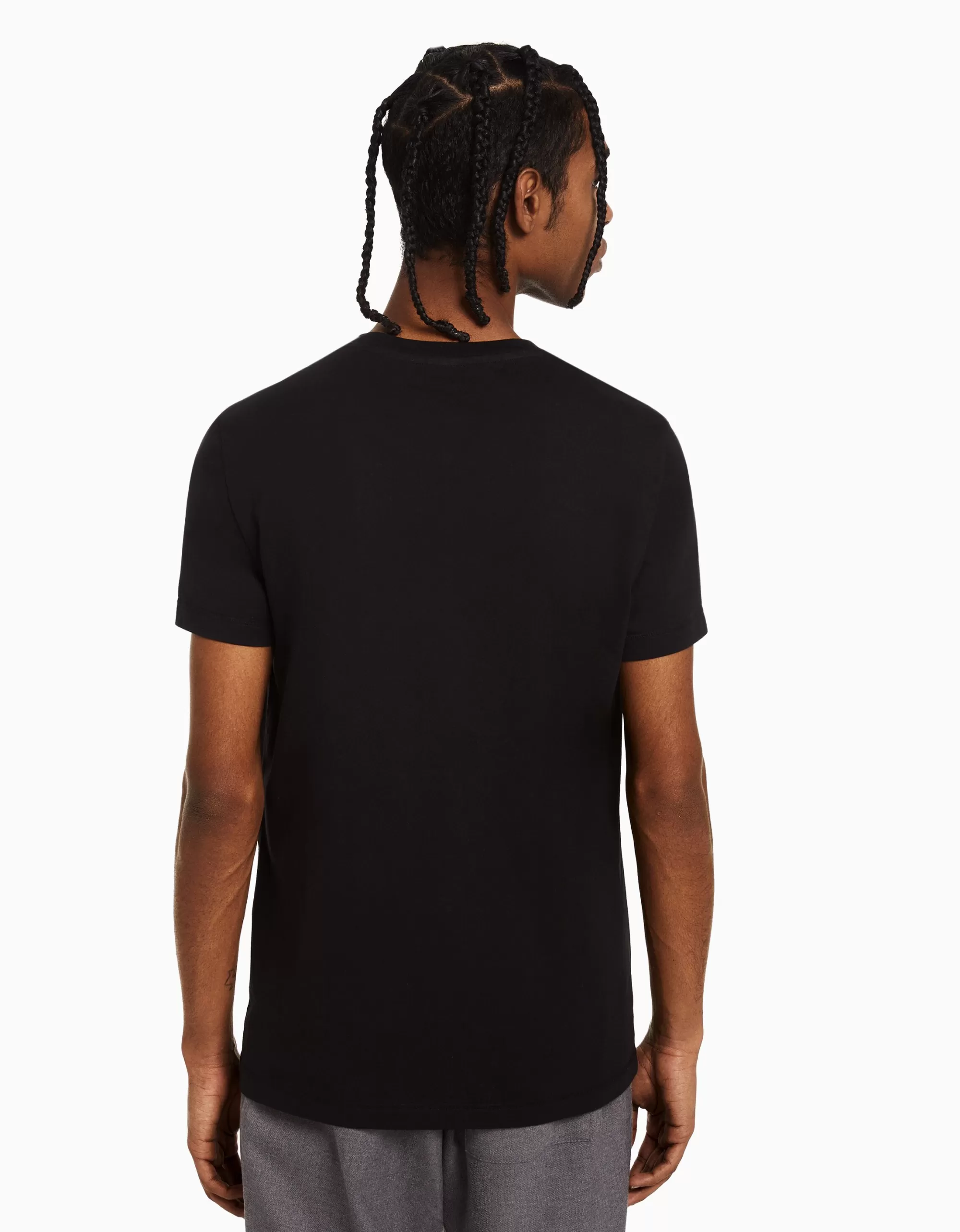 HOMBRE BERSHKA Camiseta manga corta regular fit print