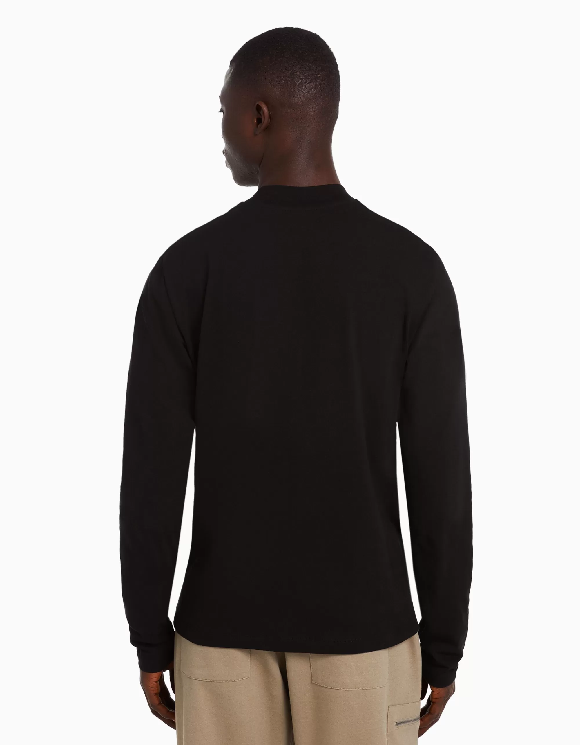 HOMBRE BERSHKA Camiseta manga larga cuello perkins