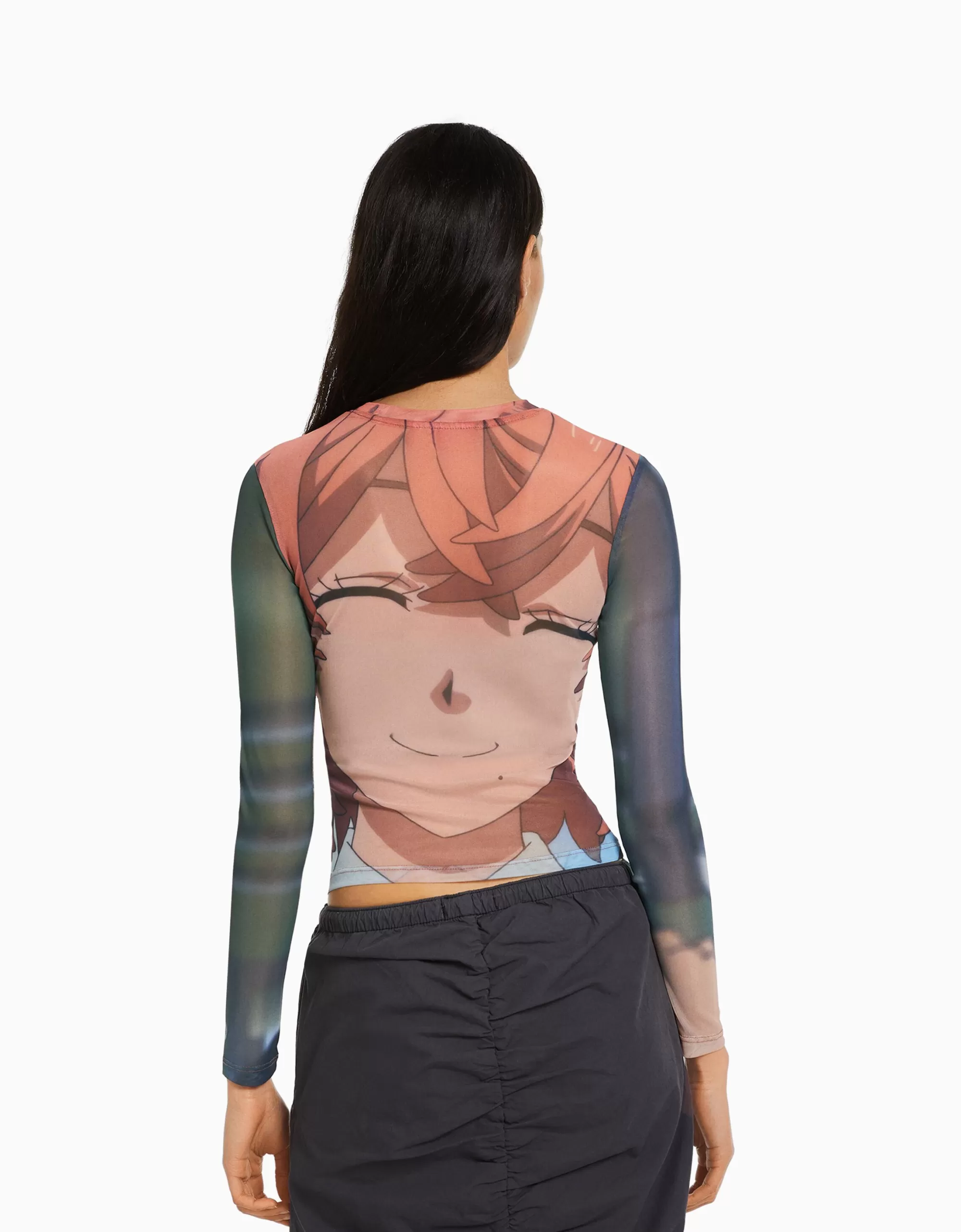 MUJER BERSHKA Camiseta manga larga print TOKYO REVENGERS
