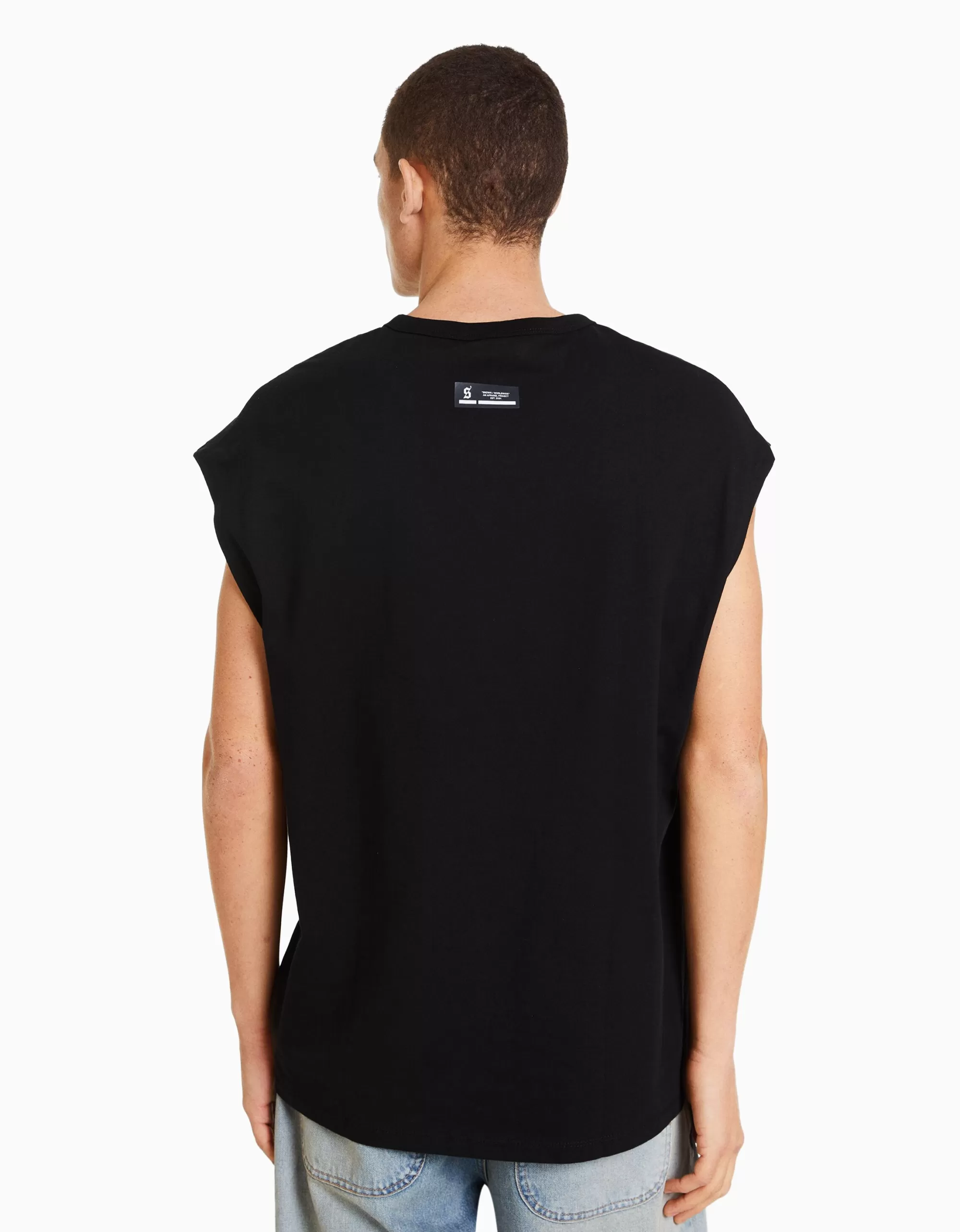 HOMBRE BERSHKA Camiseta sin mangas oversize