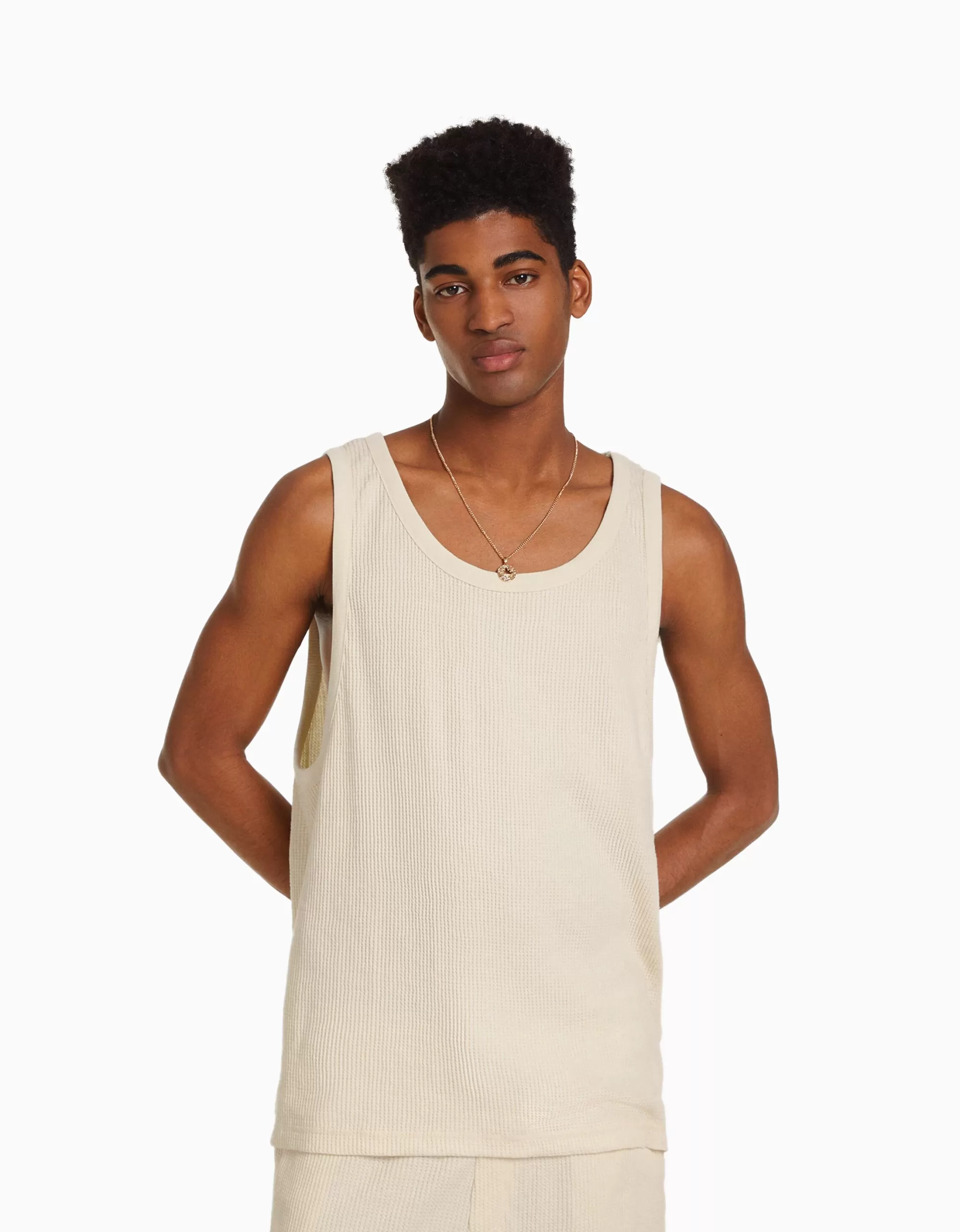 HOMBRE BERSHKA Camiseta sin mangas worker fit