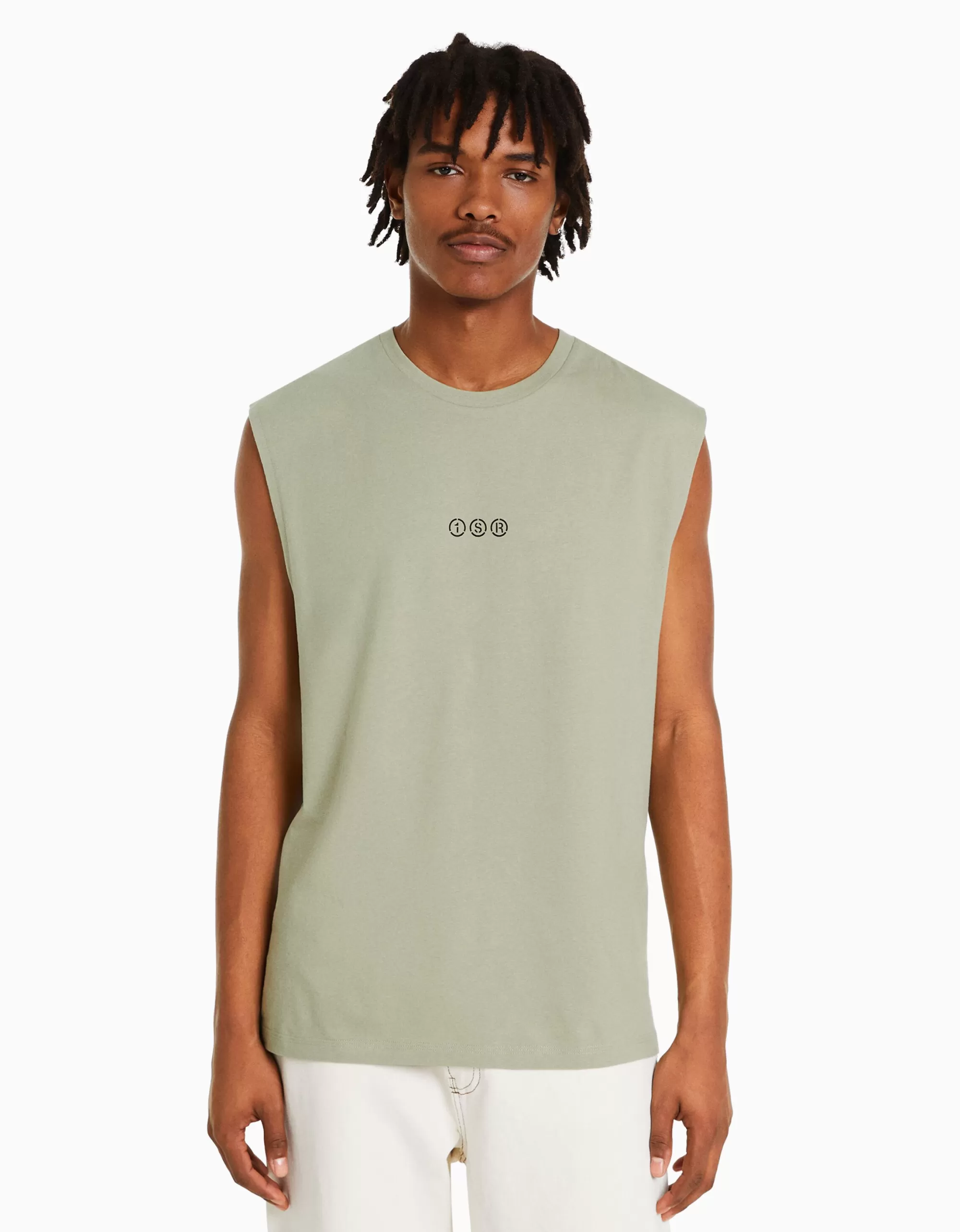 HOMBRE BERSHKA Camiseta sin mangas worker fit