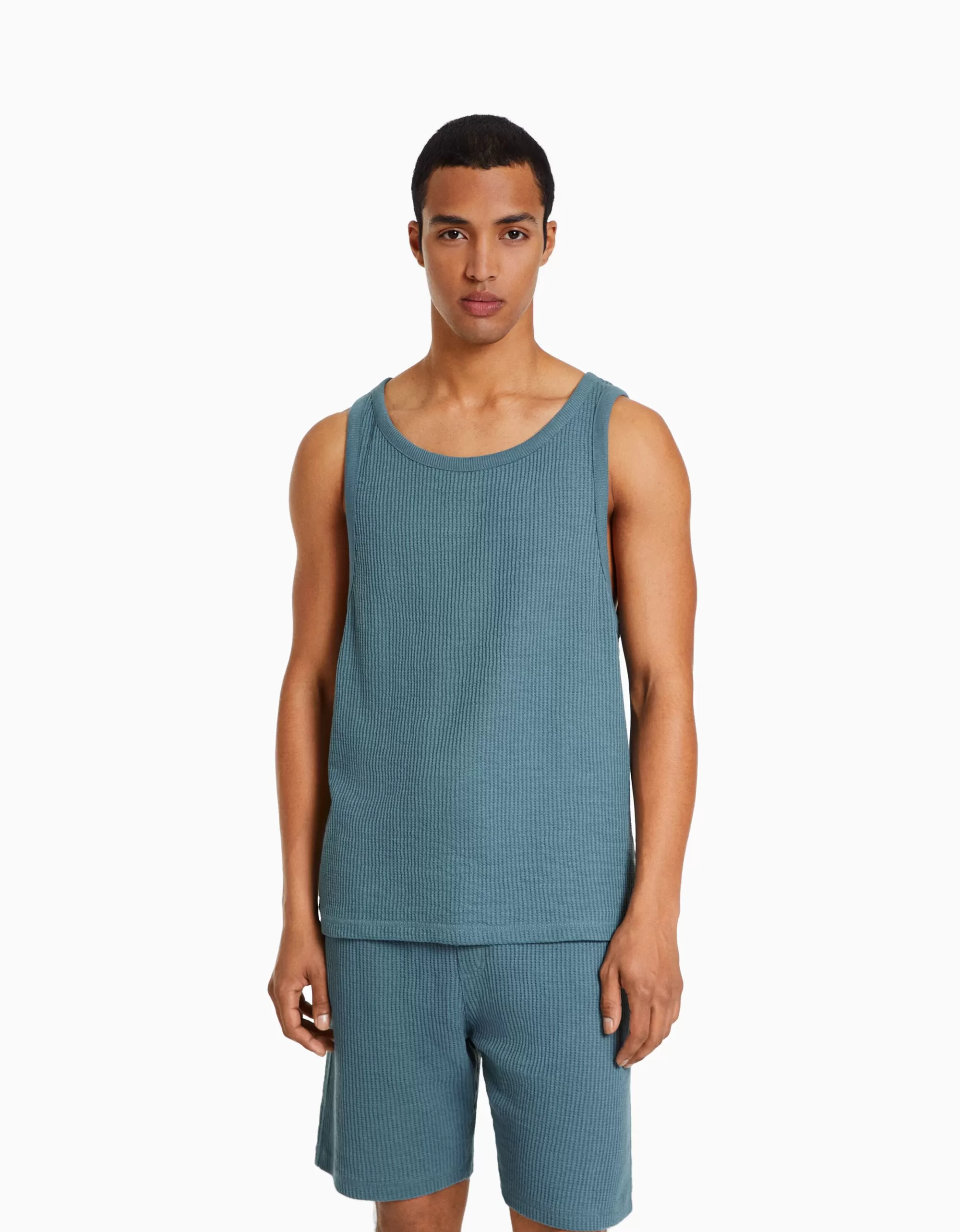 HOMBRE BERSHKA Camiseta sin mangas worker fit