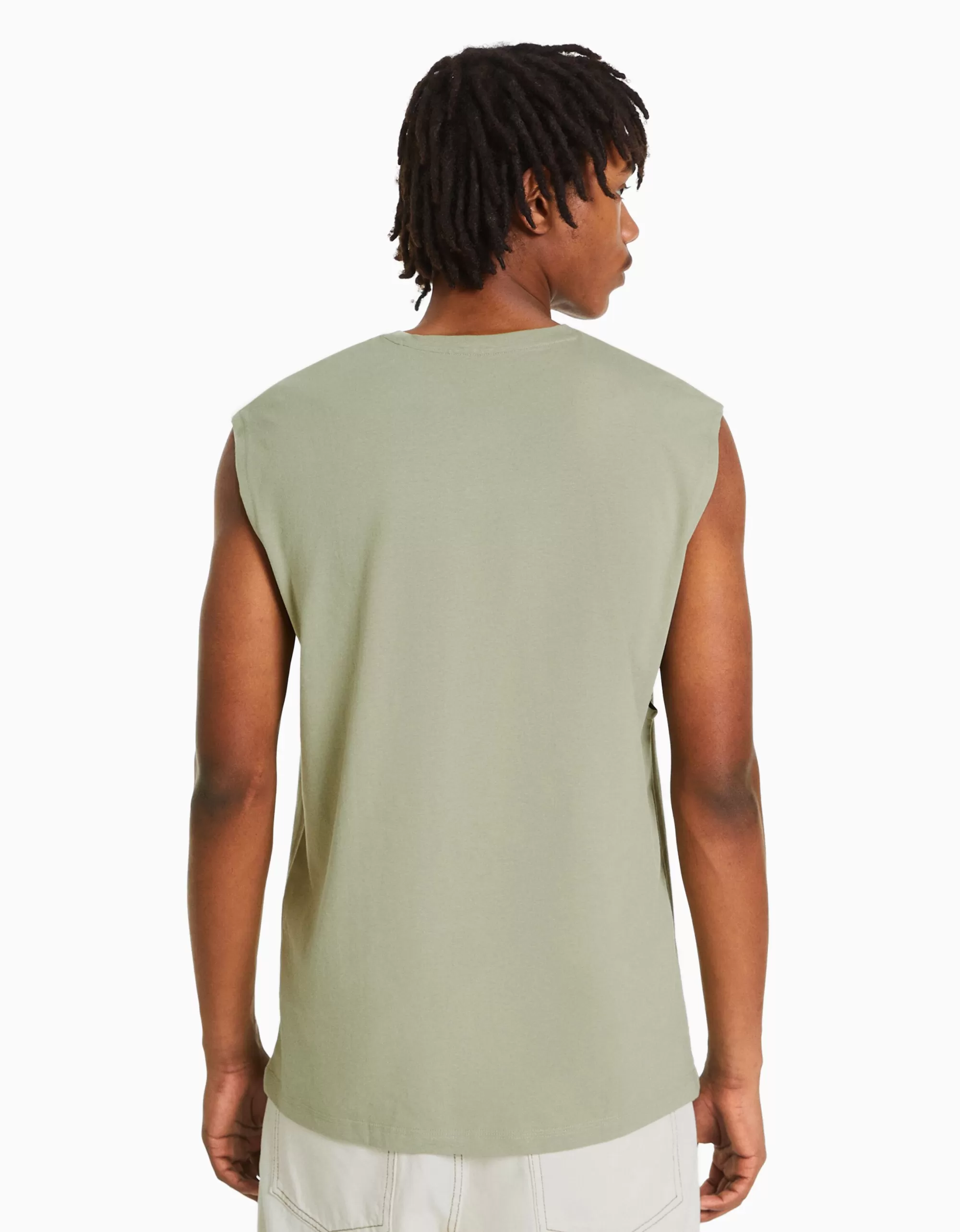 HOMBRE BERSHKA Camiseta sin mangas worker fit