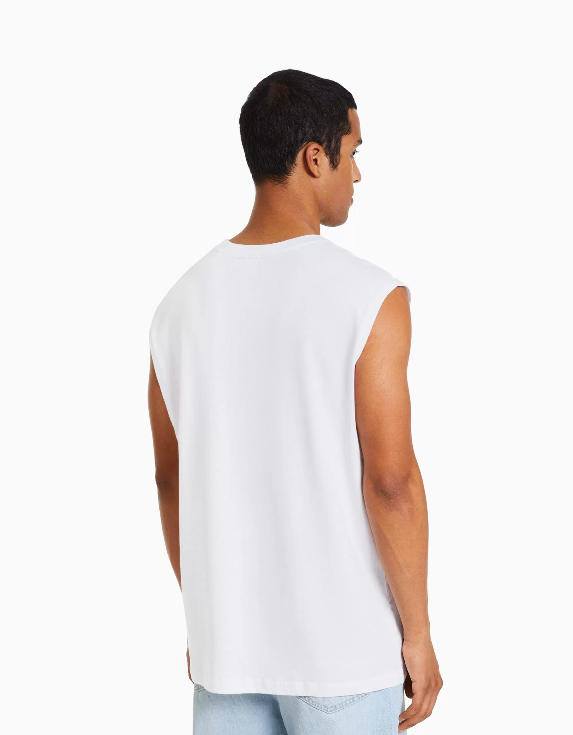 HOMBRE BERSHKA Camiseta sin mangas worker fit