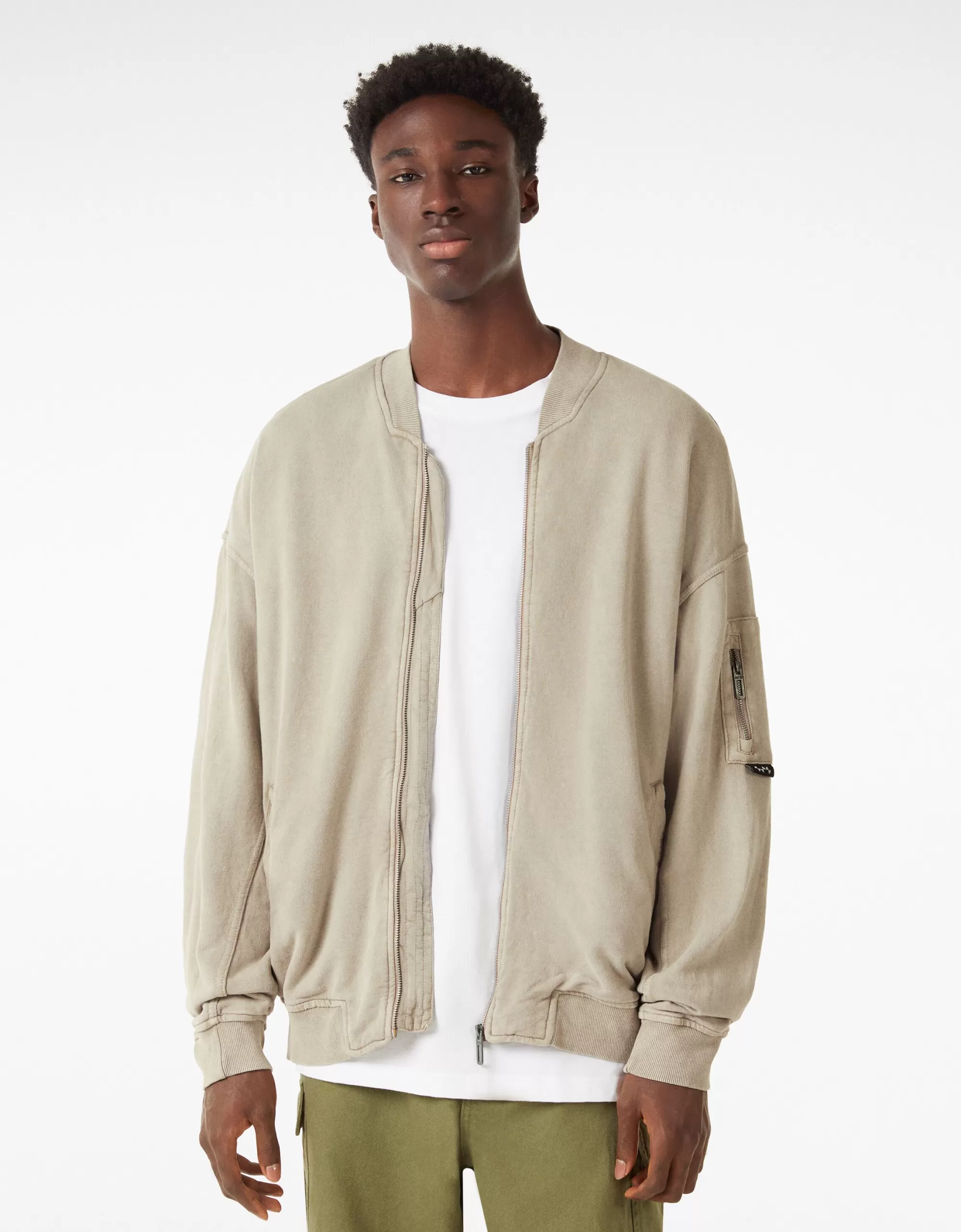 HOMBRE BERSHKA Cazadora acid wash