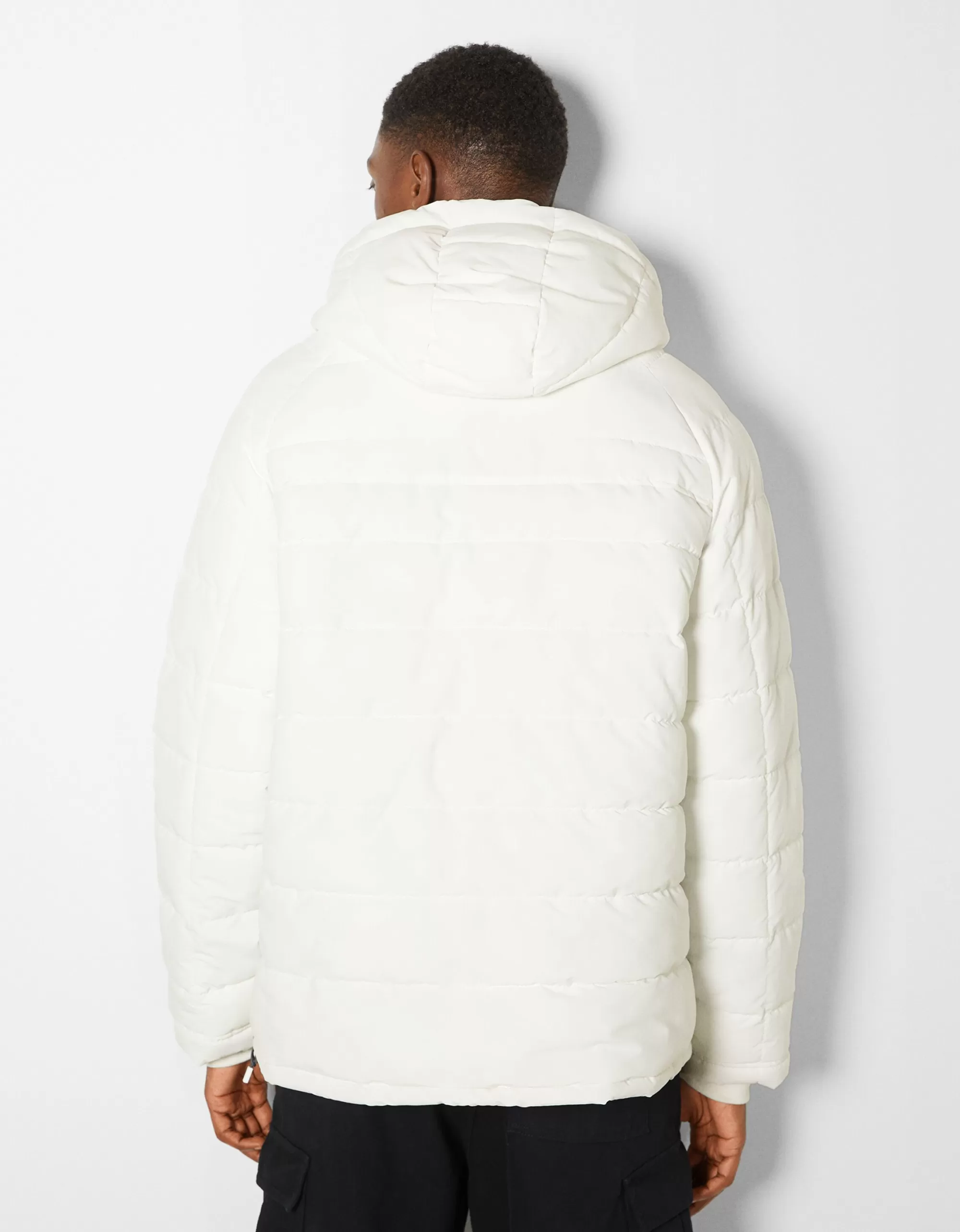 HOMBRE BERSHKA Cazadora canguro acolchada