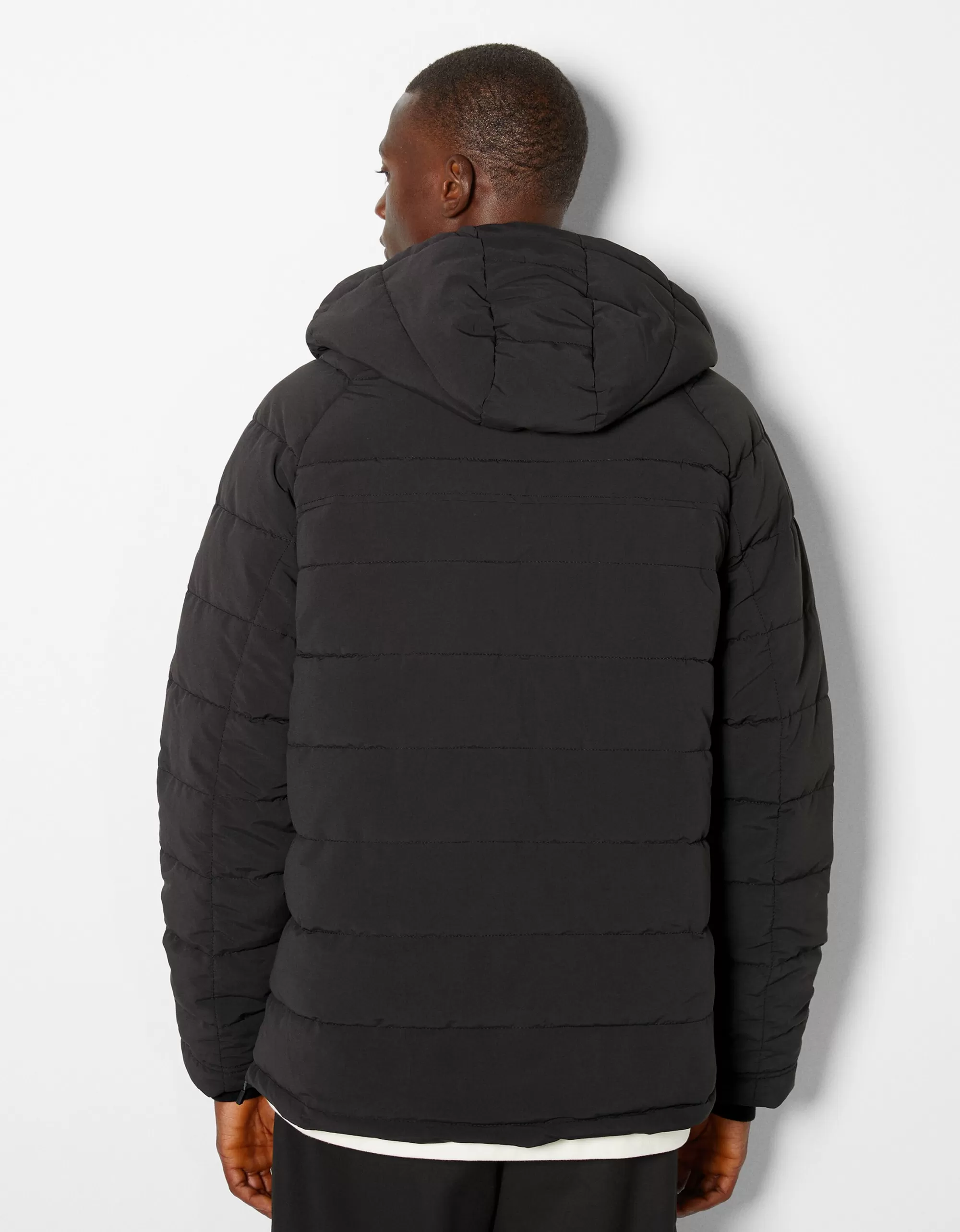HOMBRE BERSHKA Cazadora canguro acolchada