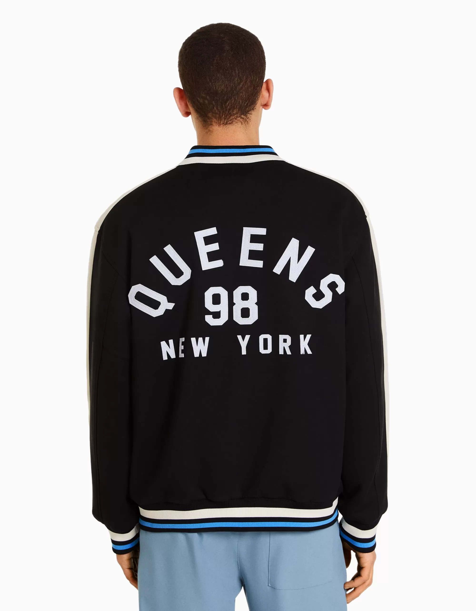 HOMBRE BERSHKA Cazadora efecto ante parche