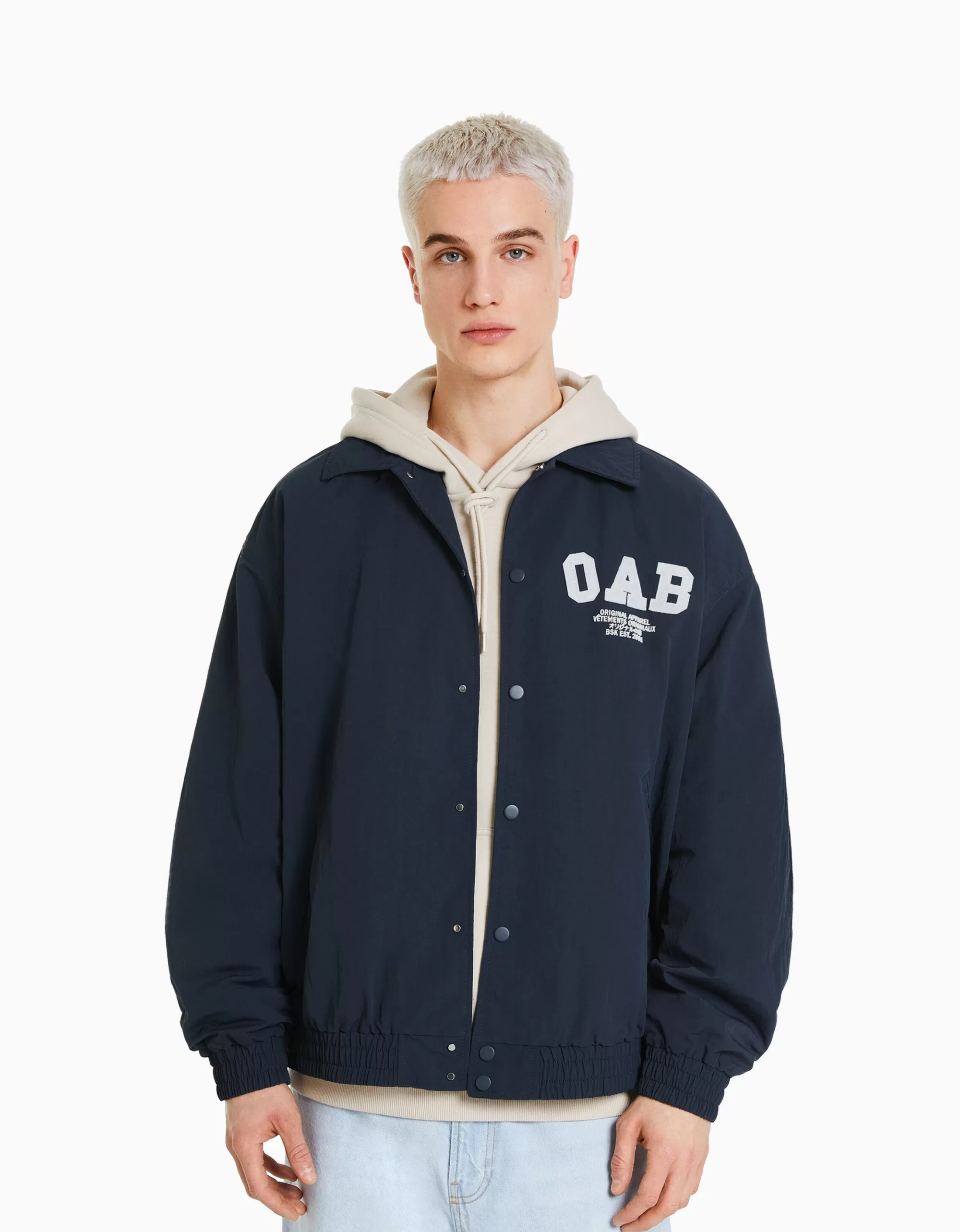 HOMBRE BERSHKA Cazadora ligera efecto nylon