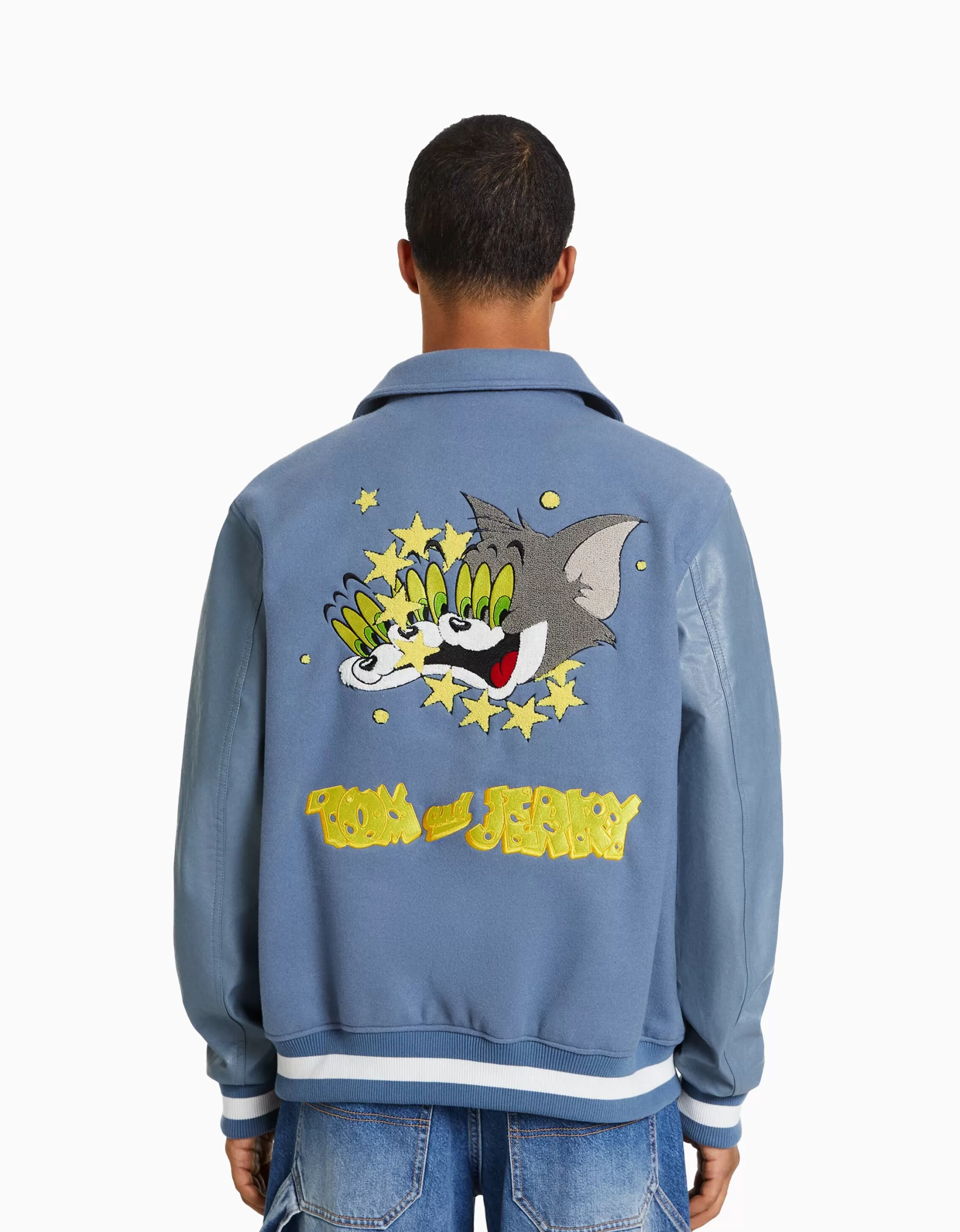 HOMBRE BERSHKA Cazadora parches TomJerry