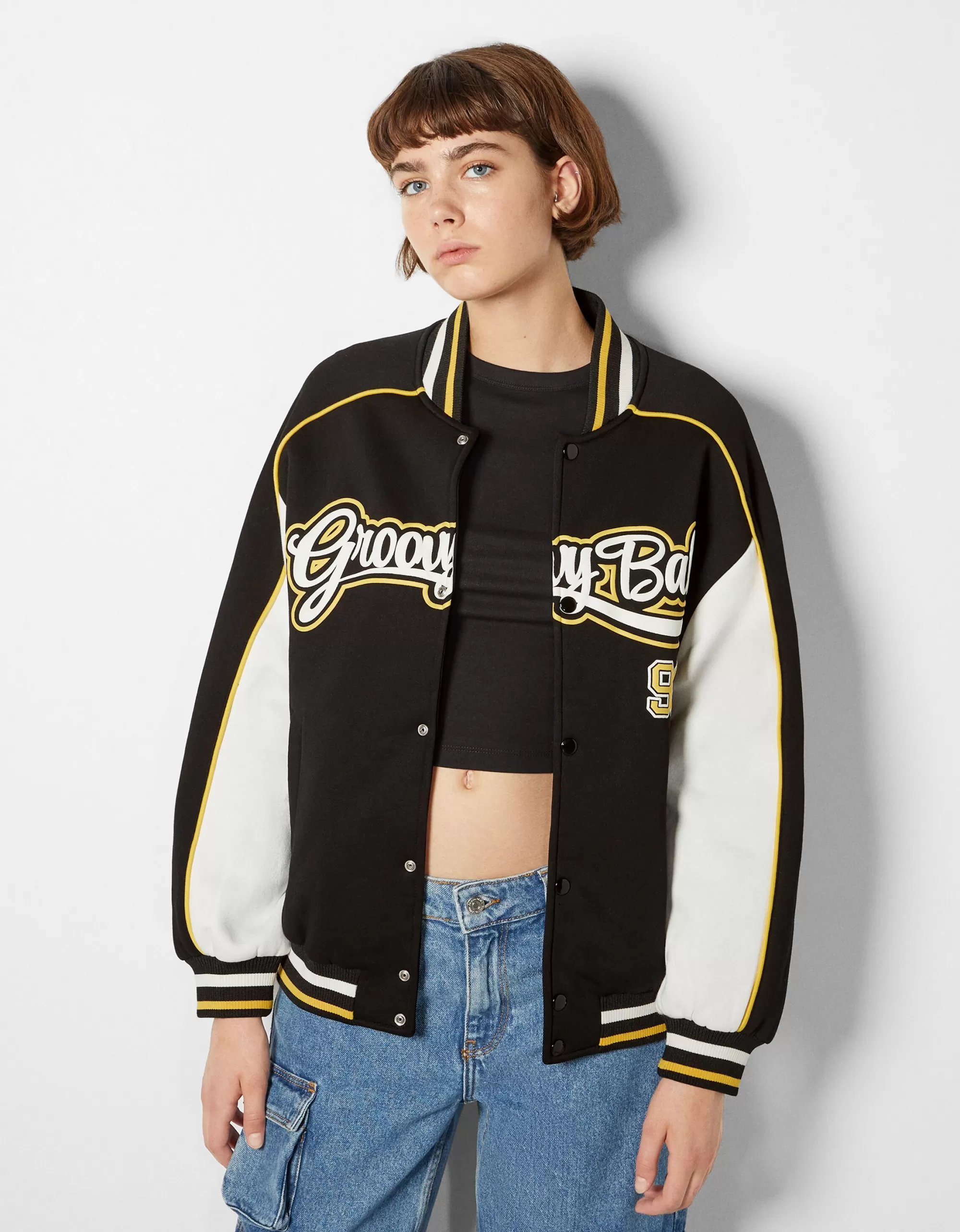 MUJER BERSHKA Cazadora varsity
