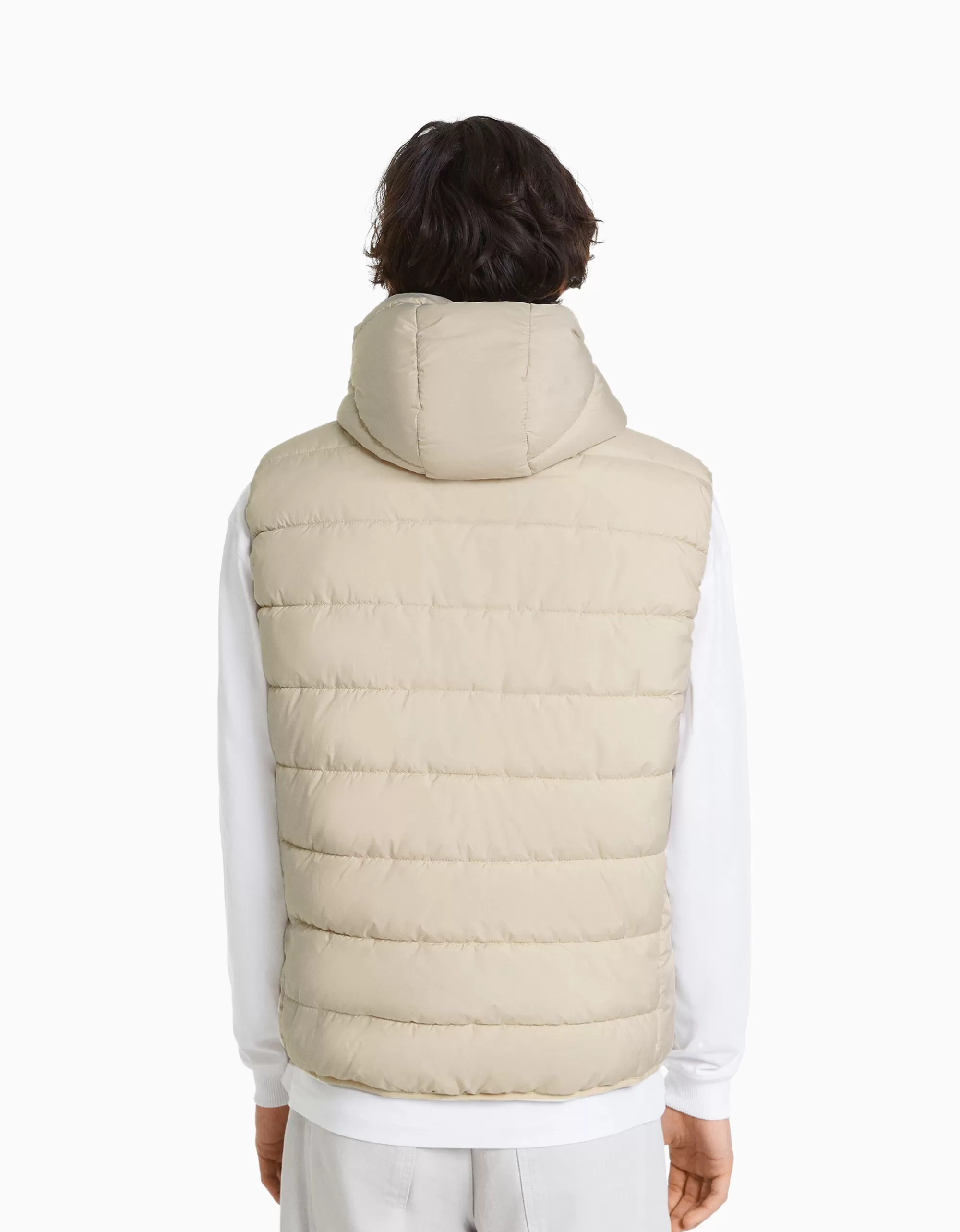 HOMBRE BERSHKA Chaleco capucha acolchado