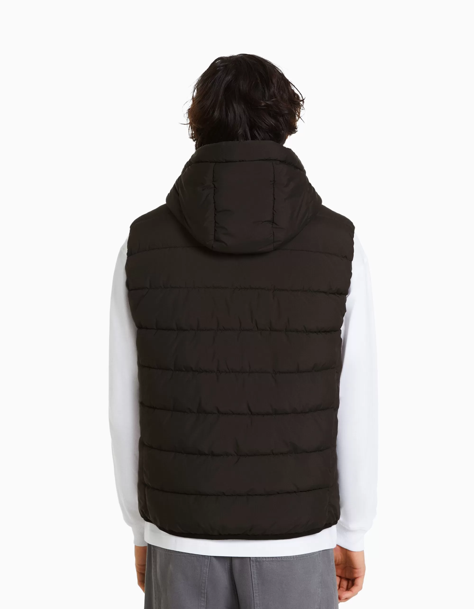 HOMBRE BERSHKA Chaleco capucha acolchado