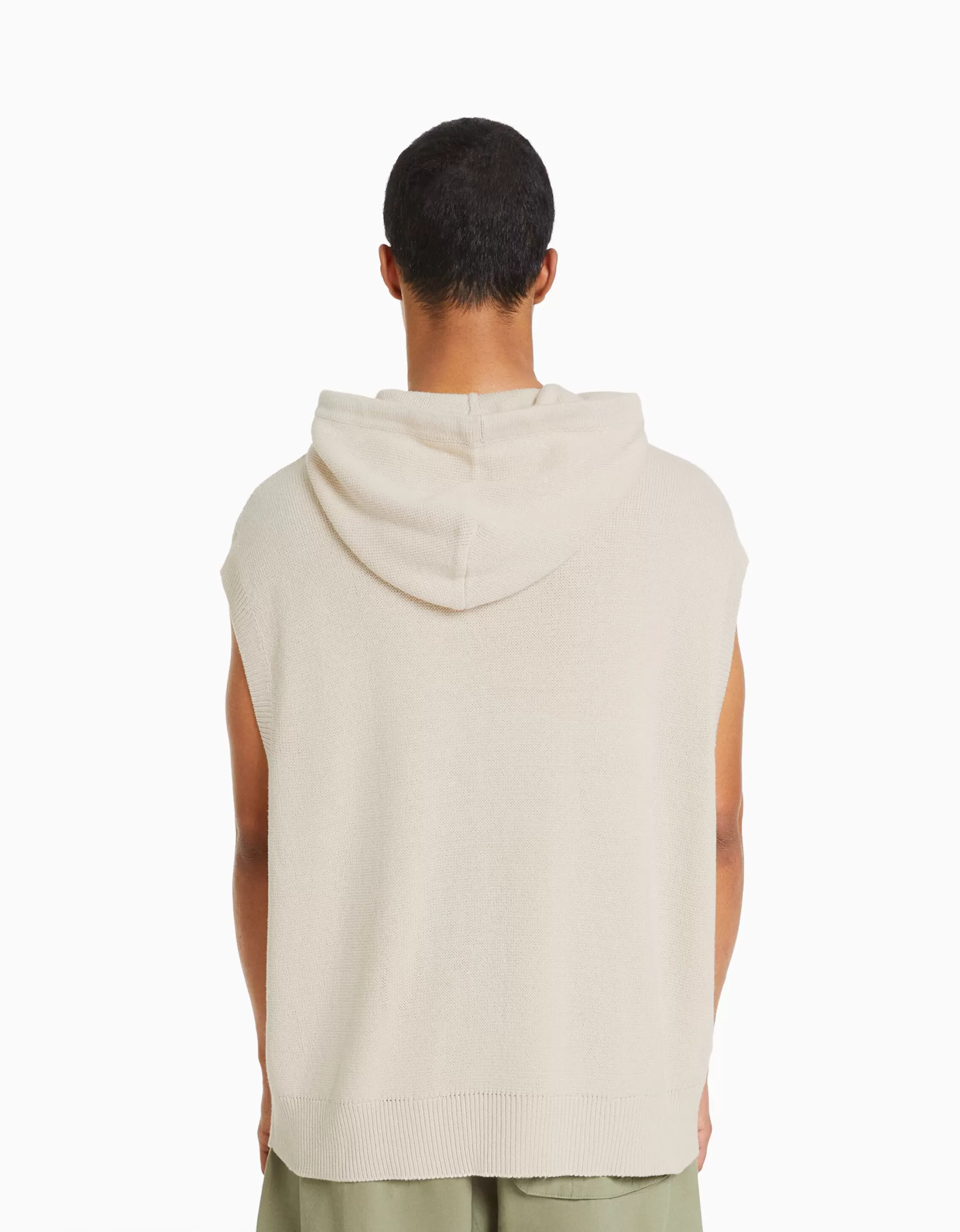 HOMBRE BERSHKA Chaleco capucha punto