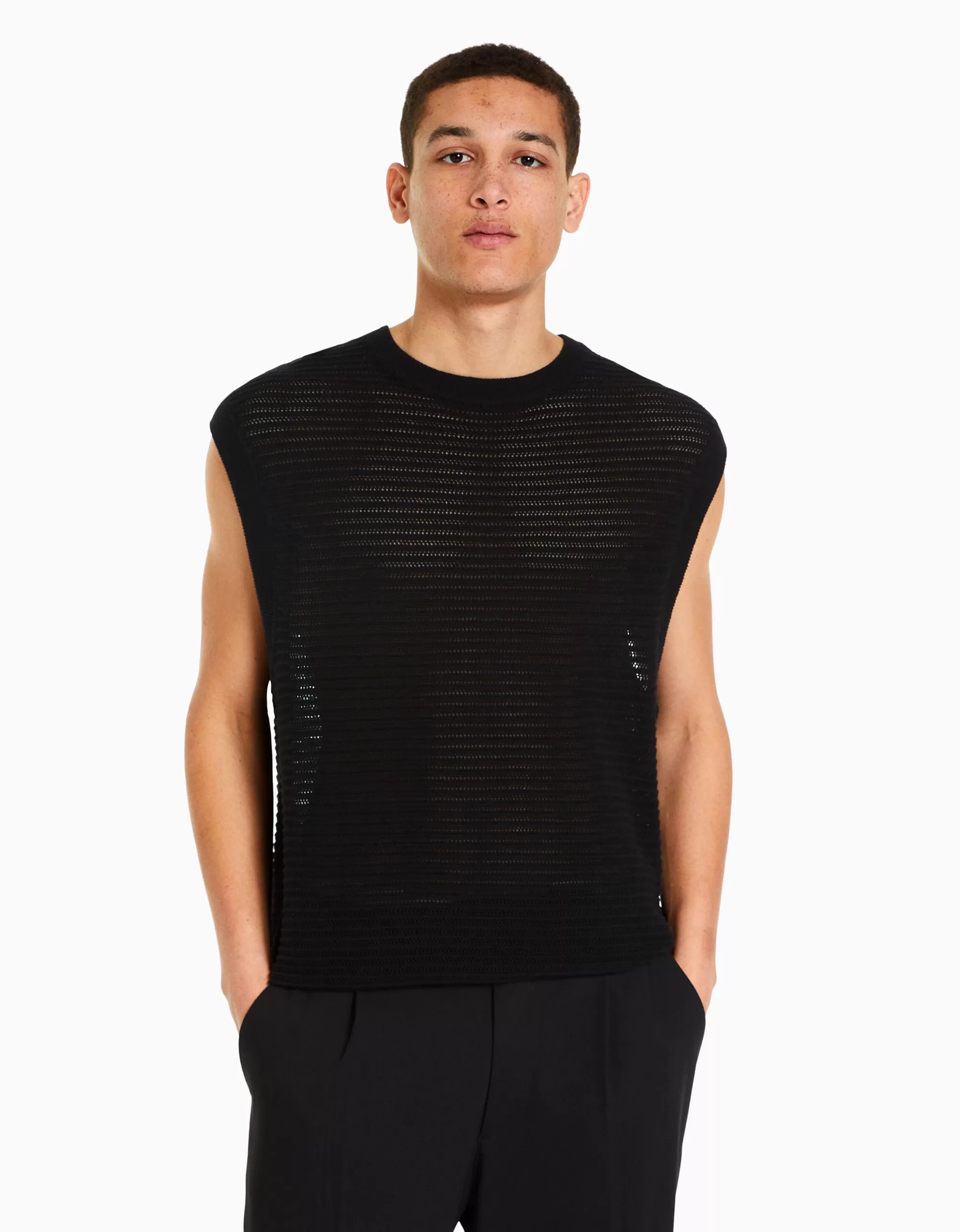 HOMBRE BERSHKA Chaleco mesh