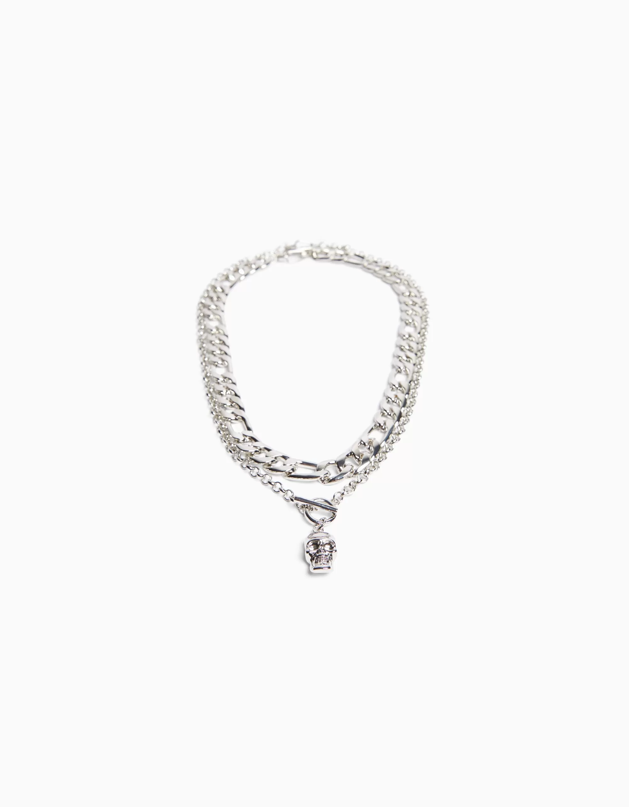 HOMBRE BERSHKA Collar calavera