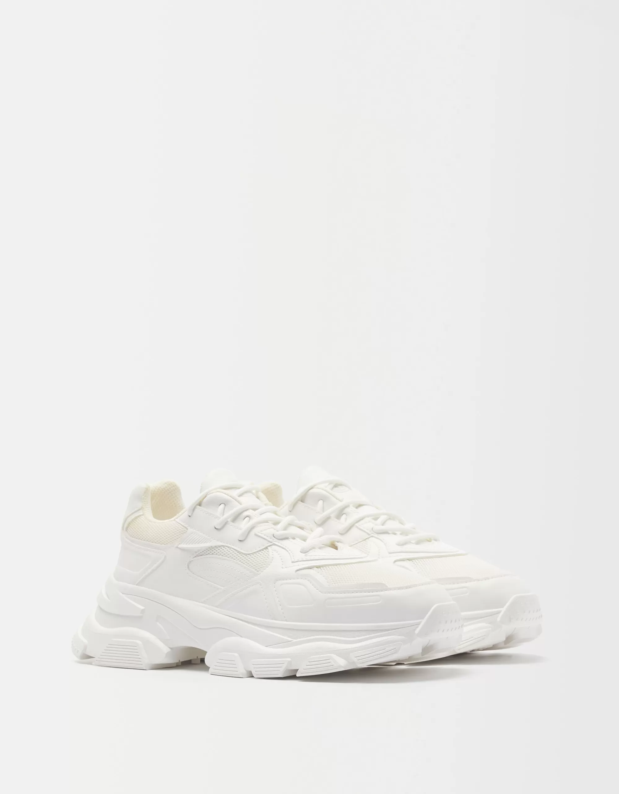 HOMBRE BERSHKA Deportivas combinadas rejilla hombre