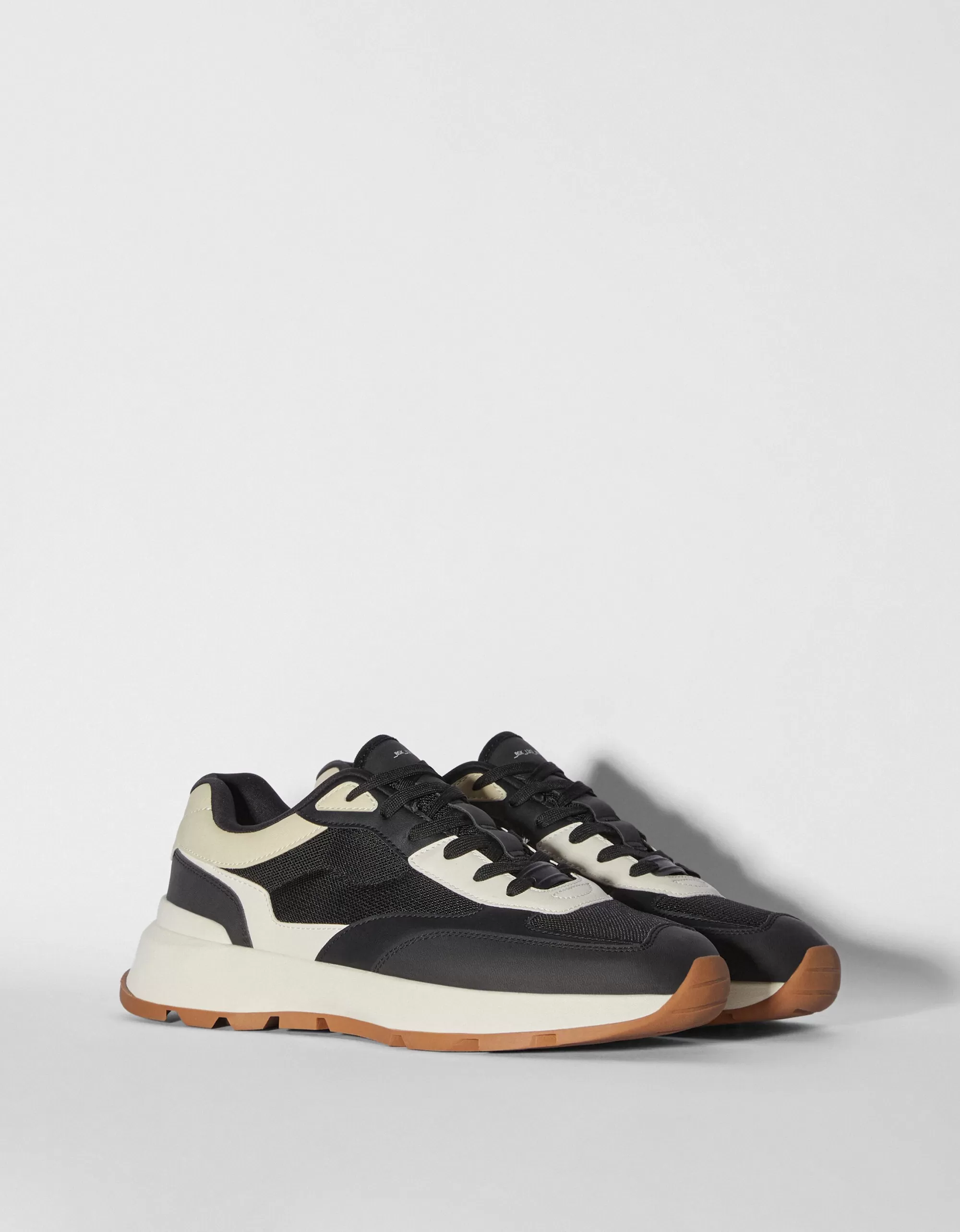 HOMBRE BERSHKA Deportivas combinadas rejilla hombre