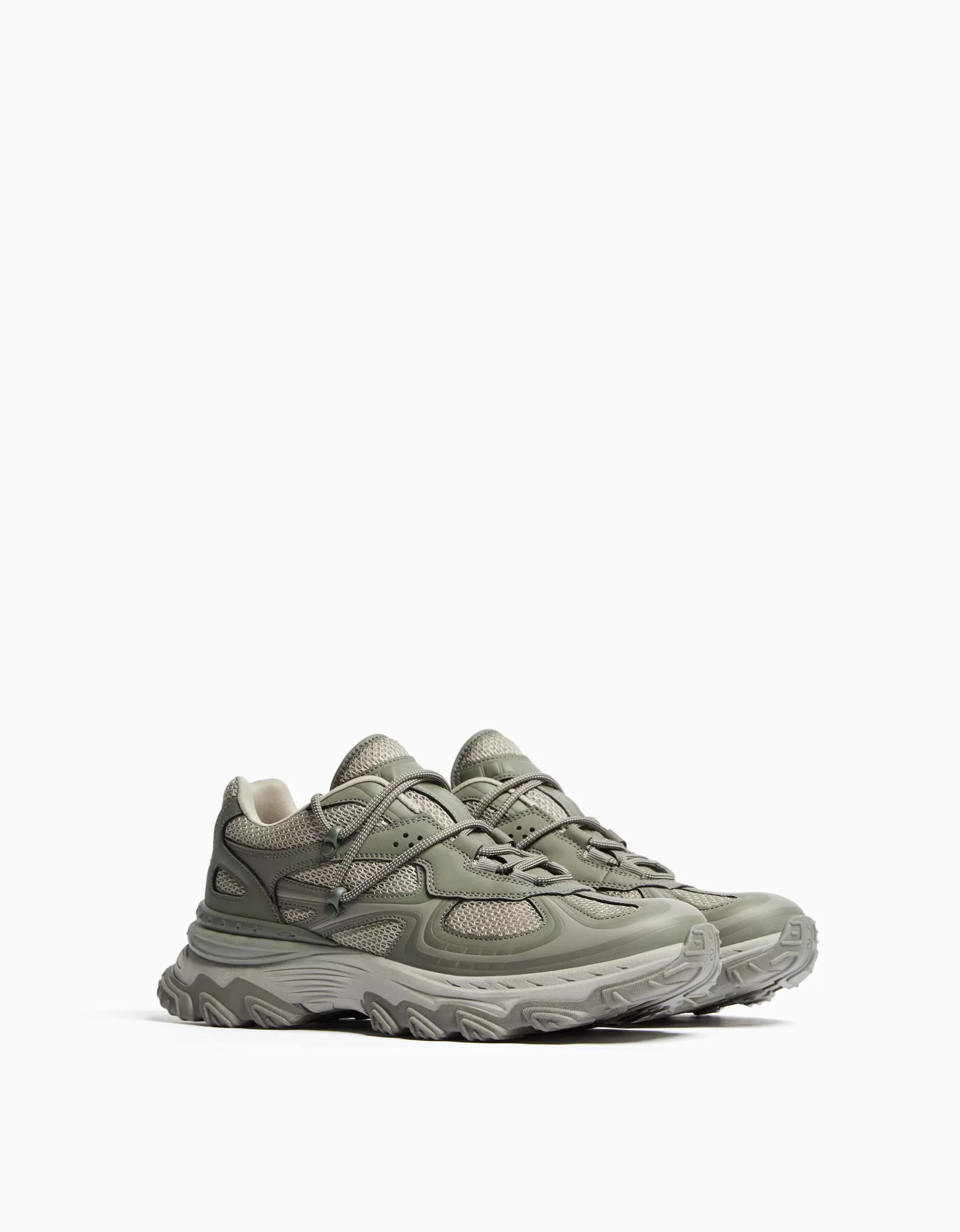 HOMBRE BERSHKA Deportivas combinadas rejilla trek hombre
