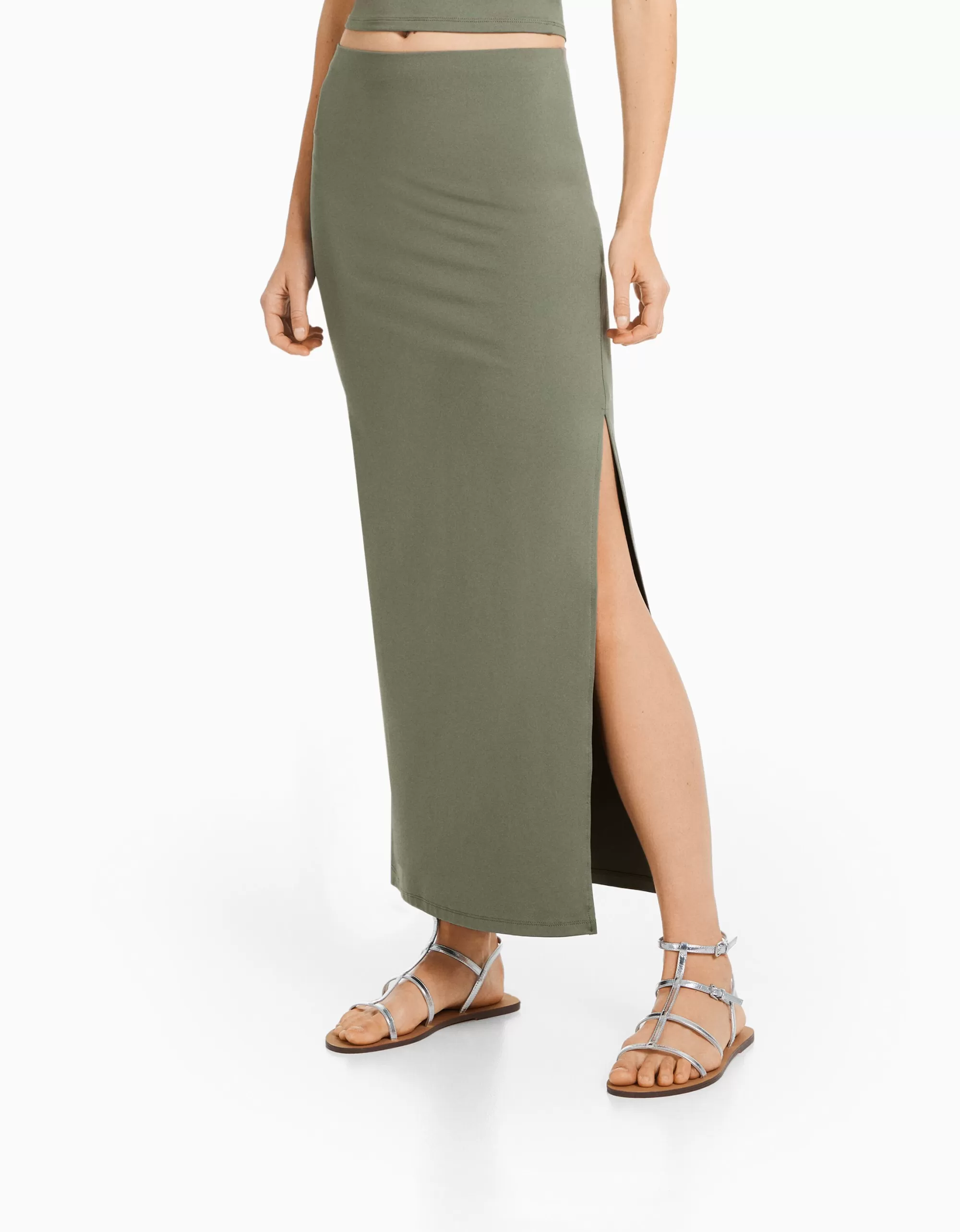 MUJER BERSHKA Falda midi