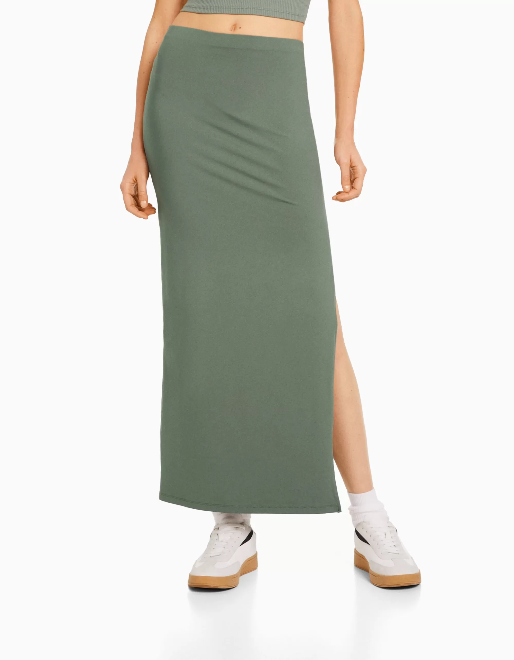 MUJER BERSHKA Falda midi