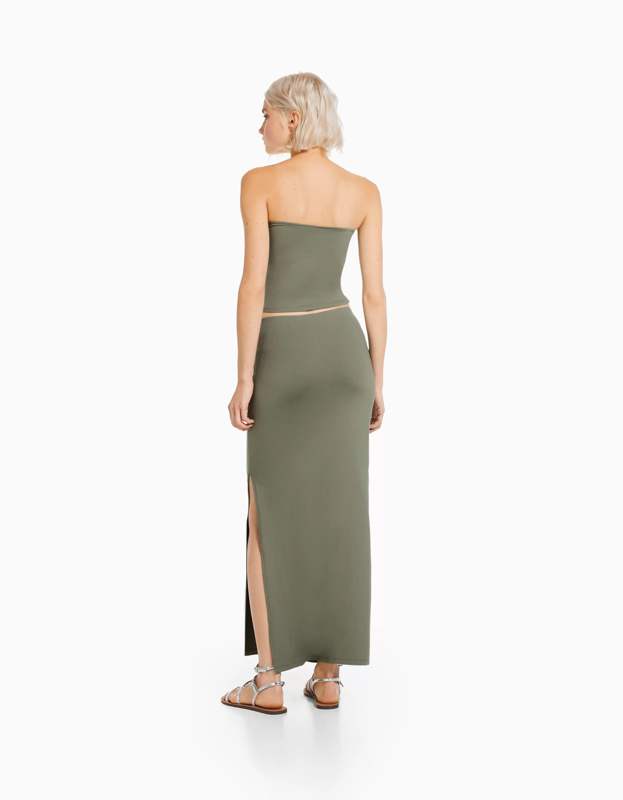 MUJER BERSHKA Falda midi