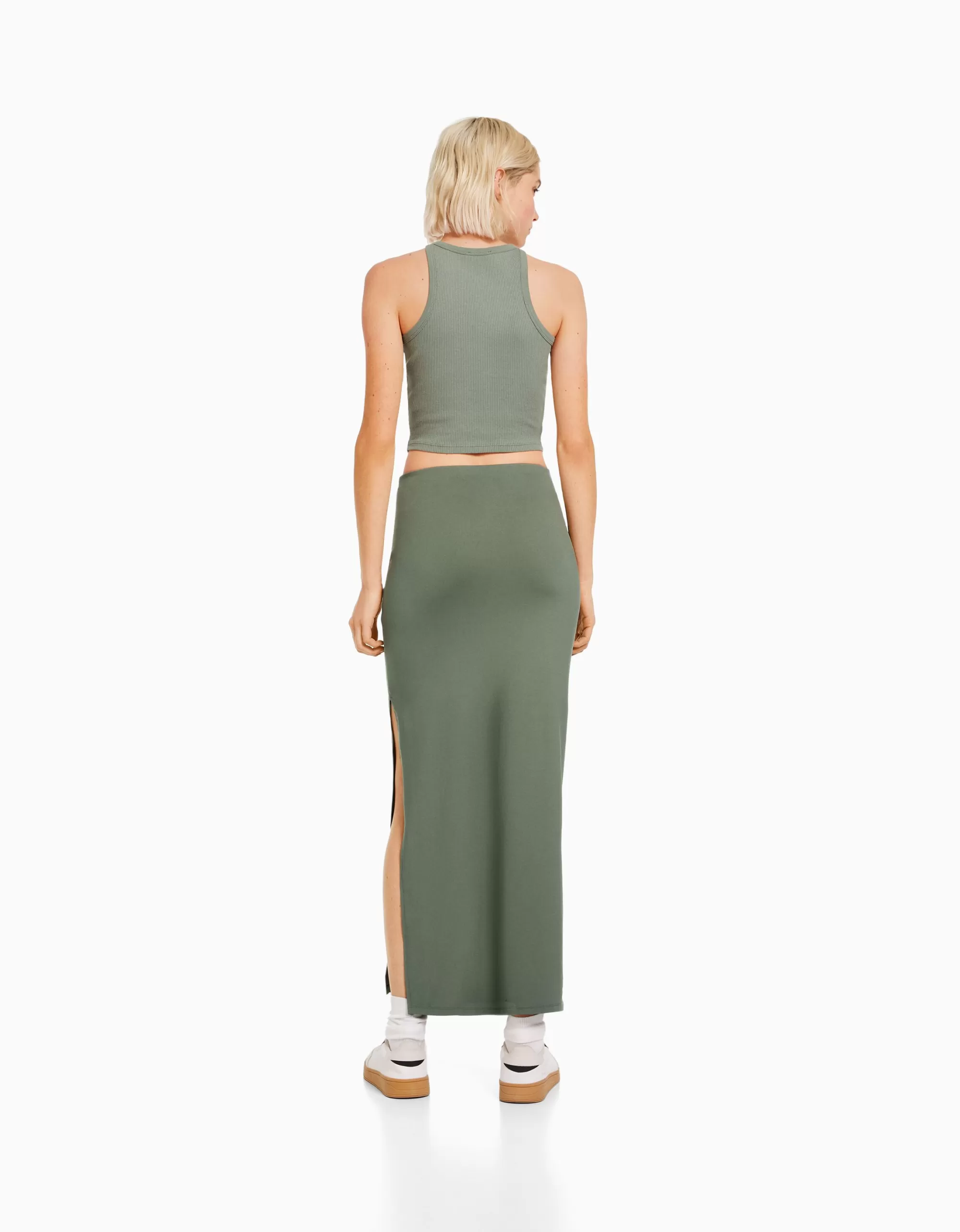 MUJER BERSHKA Falda midi