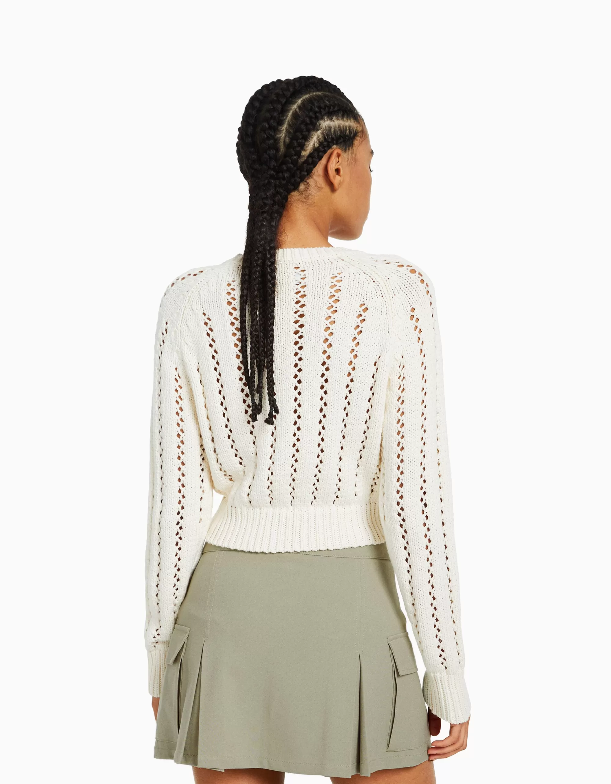 MUJER BERSHKA Falda mini cargo tailoring bolsillos