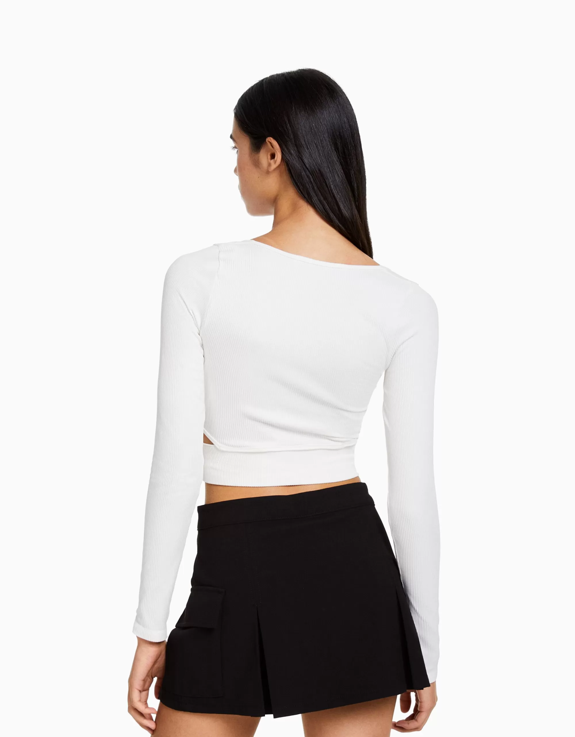 MUJER BERSHKA Falda mini cargo tailoring bolsillos