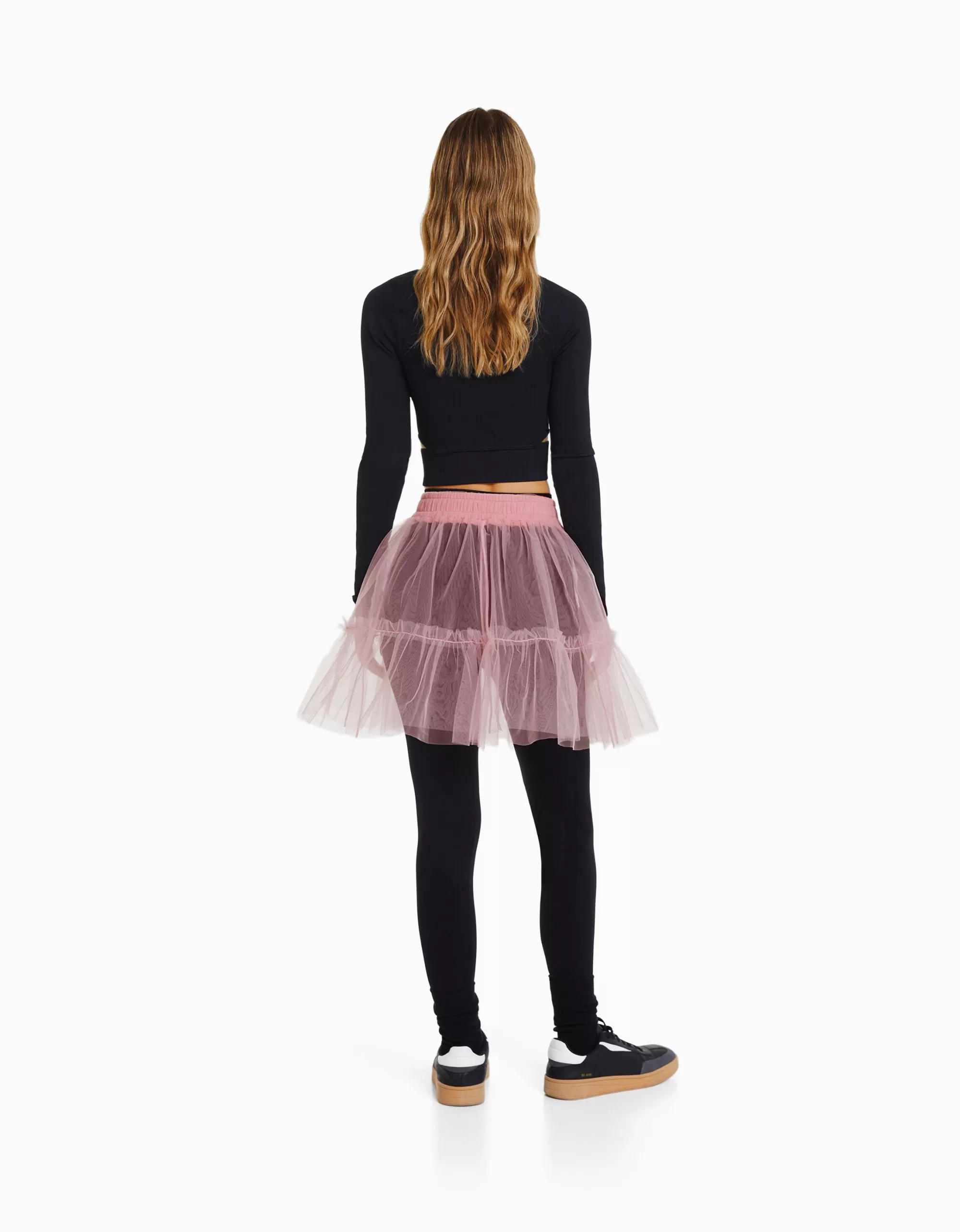 MUJER BERSHKA Falda mini tul bailarina