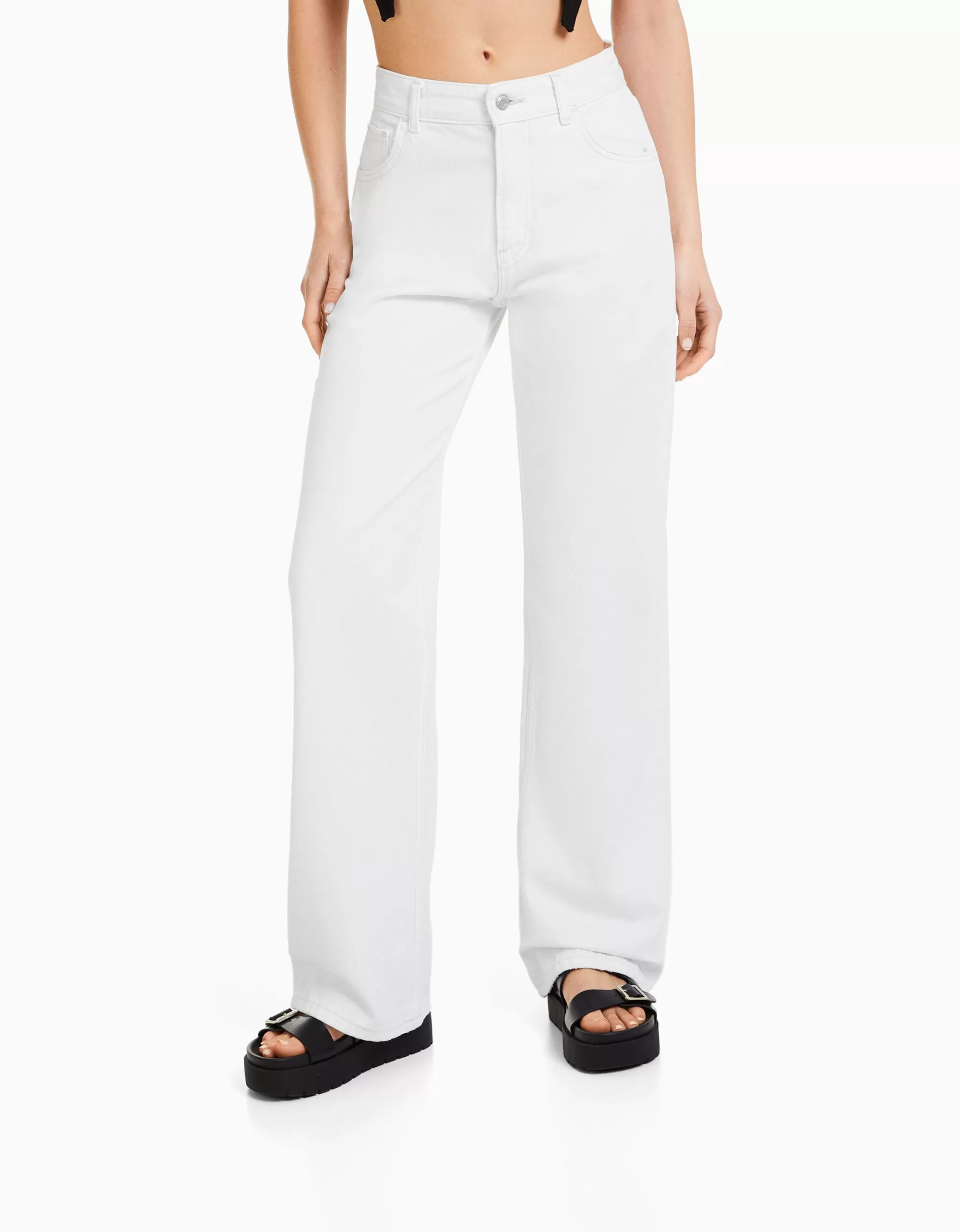 MUJER BERSHKA Jeans 90's wide leg