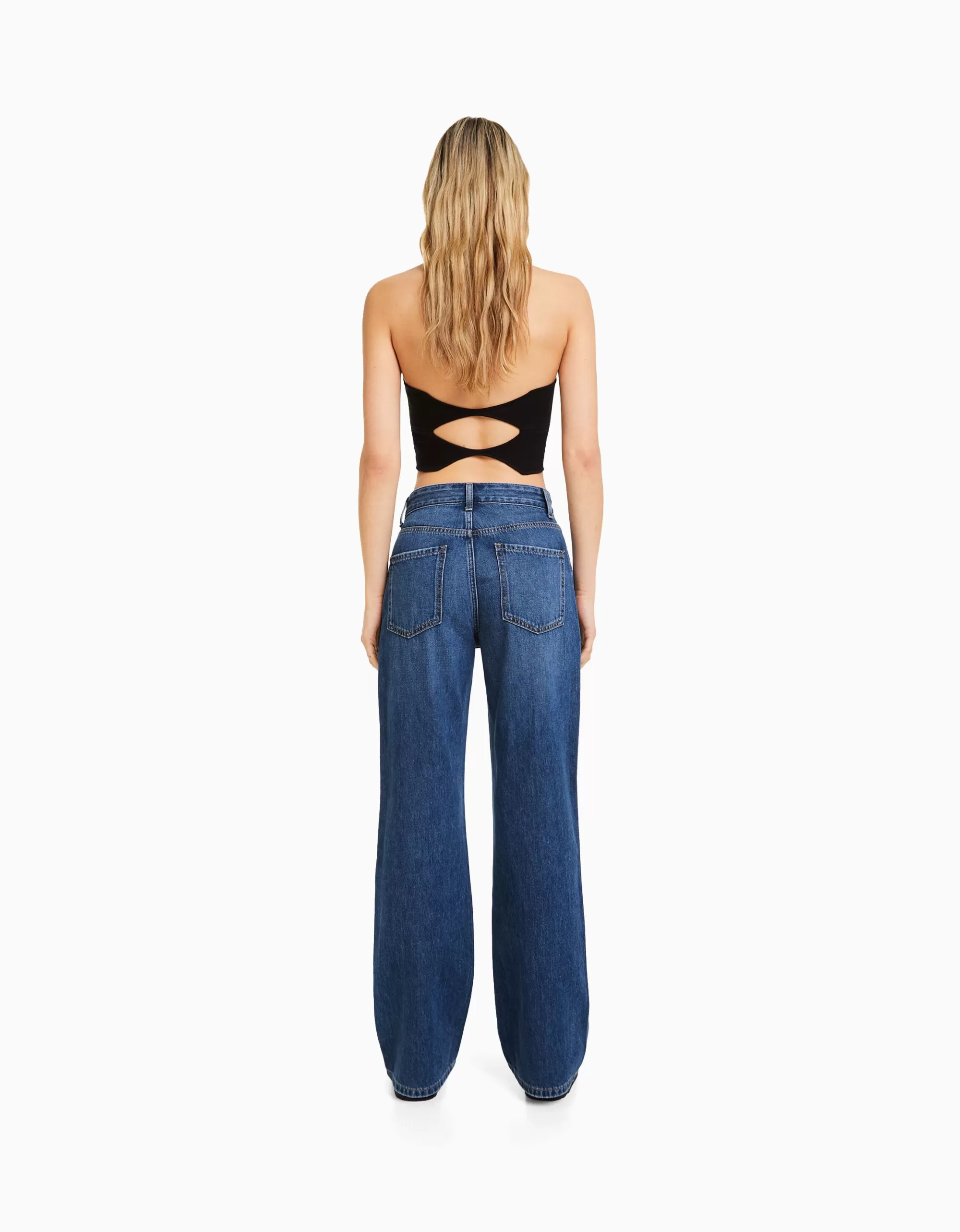 MUJER BERSHKA Jeans 90's wide leg