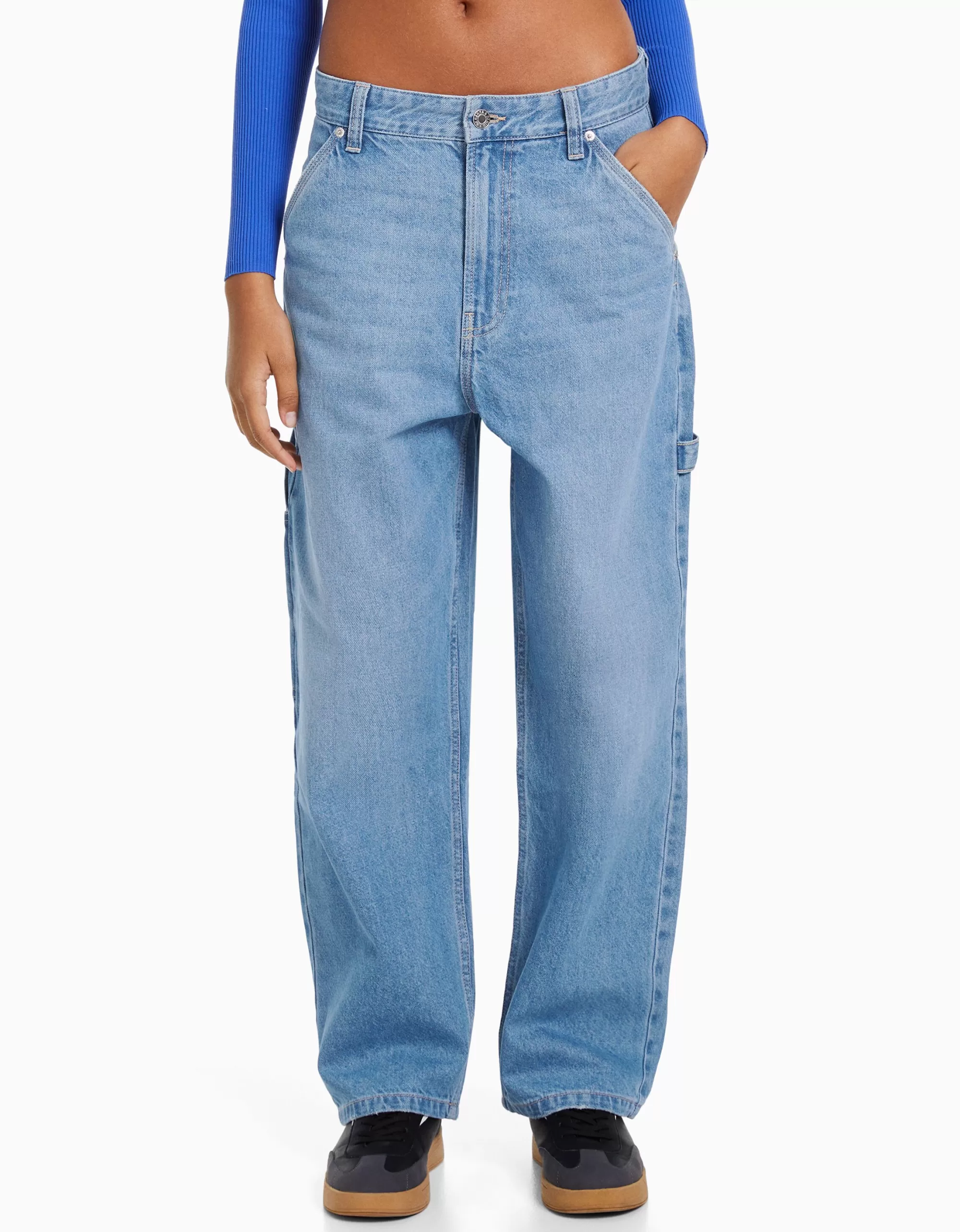 MUJER BERSHKA Jeans baggy carpenter