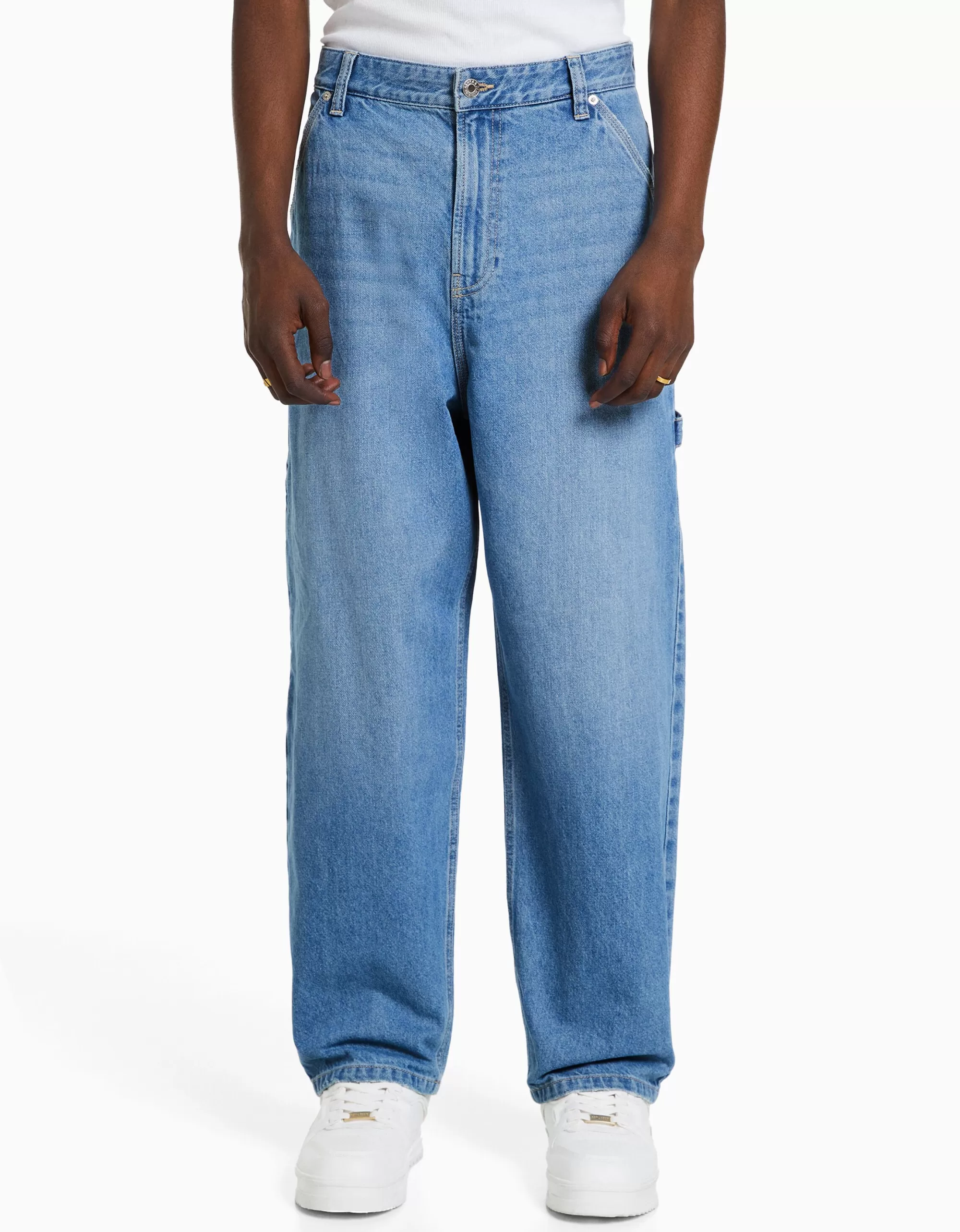MUJER BERSHKA Jeans baggy carpenter