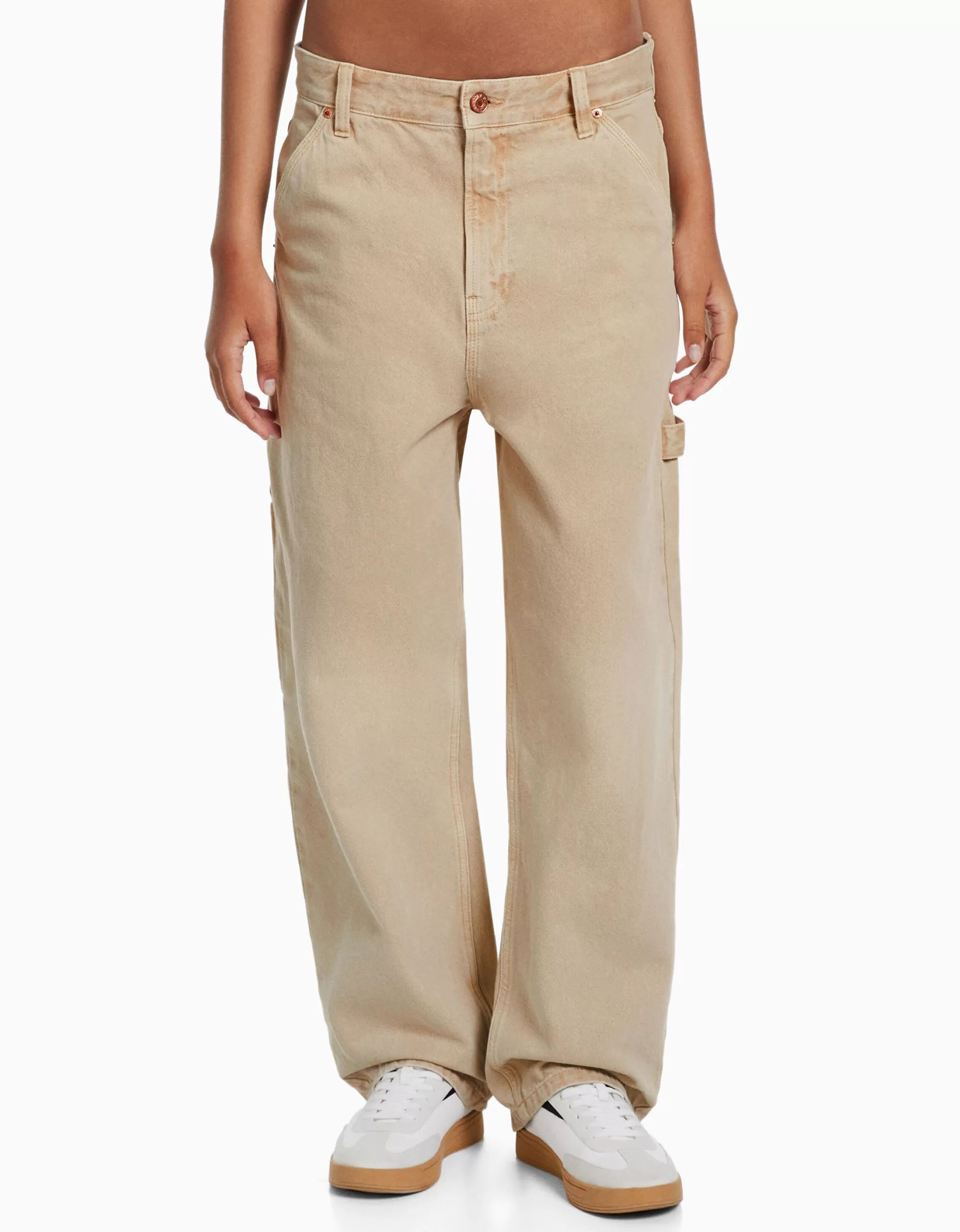 MUJER BERSHKA Jeans baggy carpenter