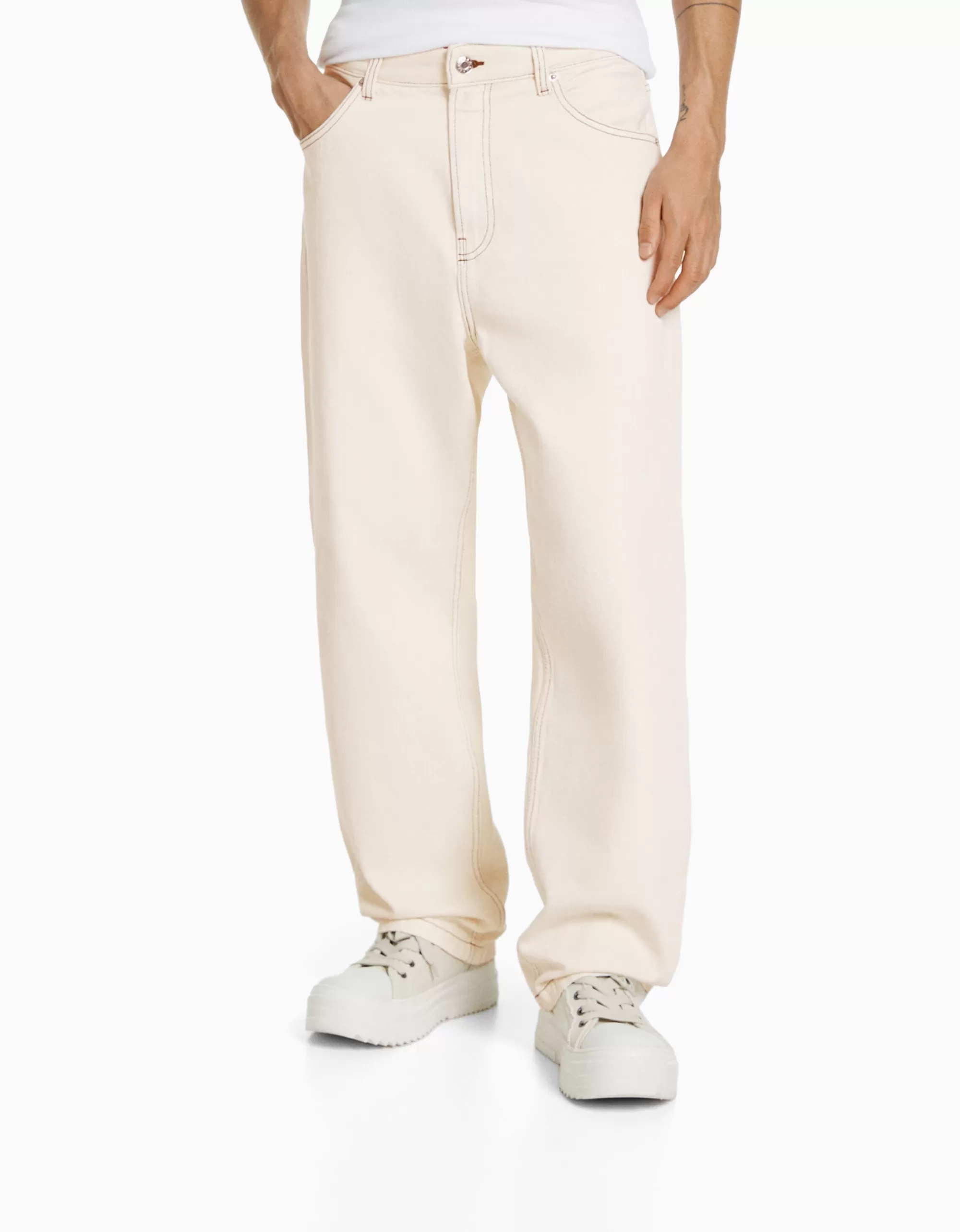 HOMBRE BERSHKA Jeans baggy color