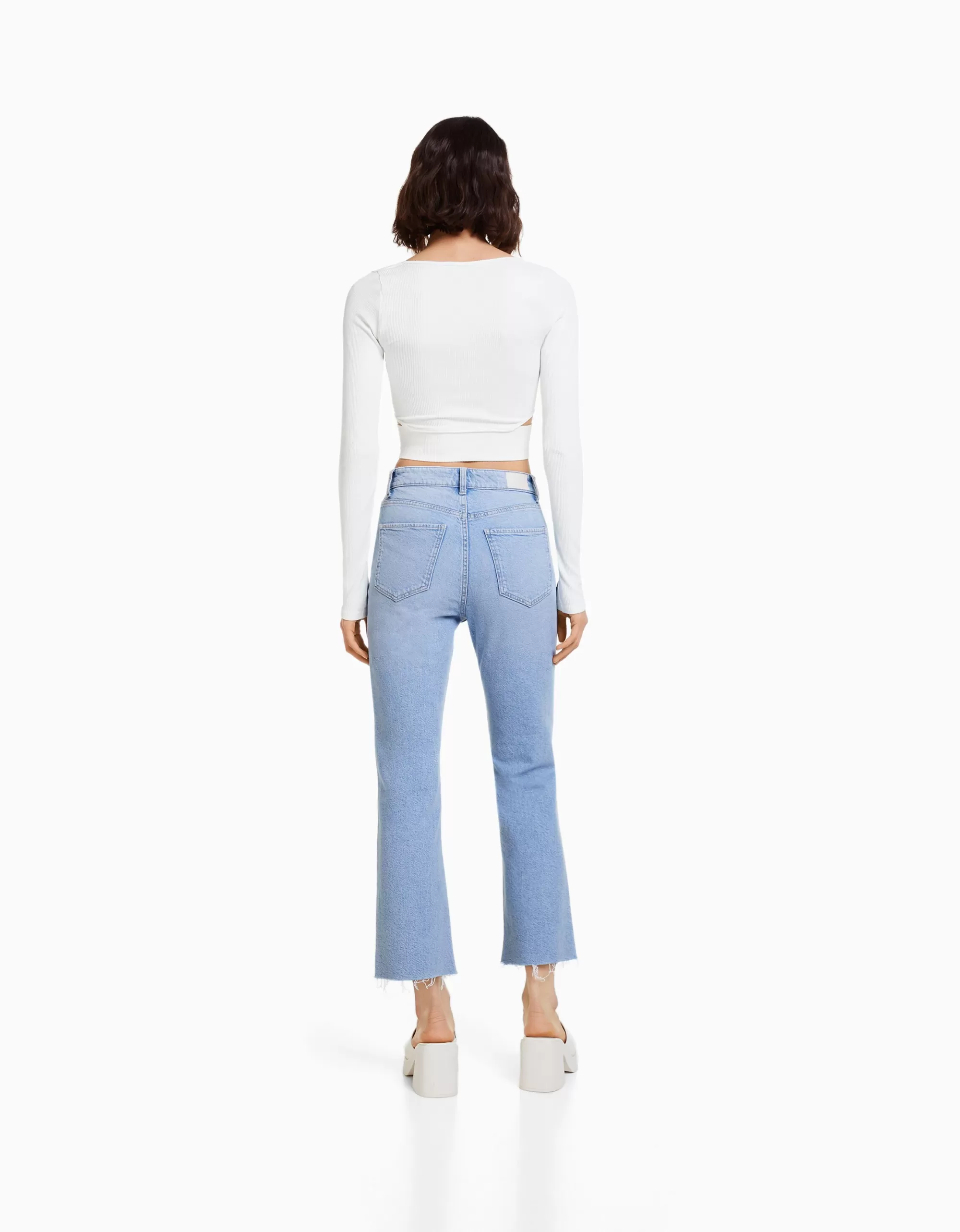 MUJER BERSHKA Jeans cropped flare