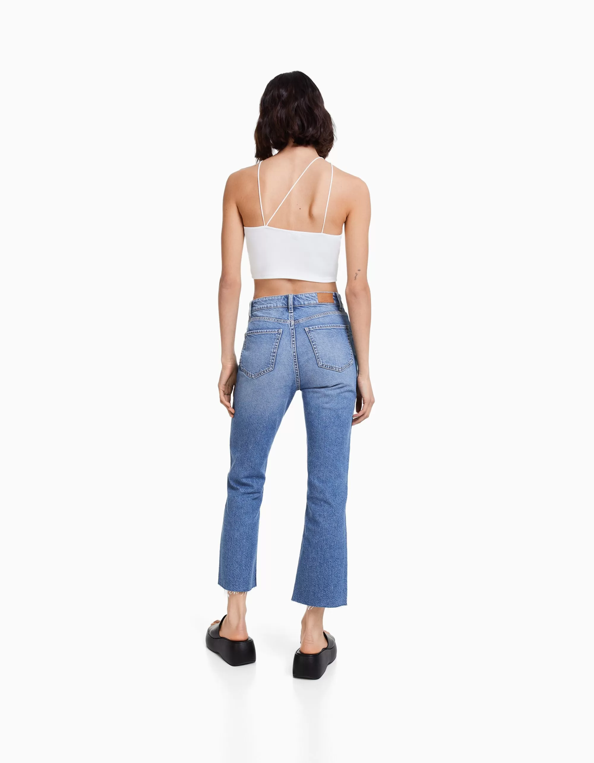 MUJER BERSHKA Jeans cropped flare