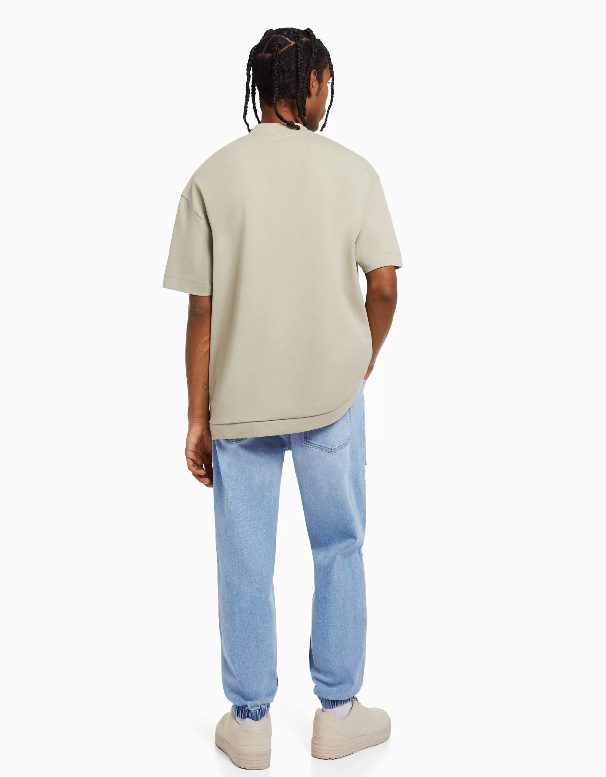 HOMBRE BERSHKA Jeans jogger rotos