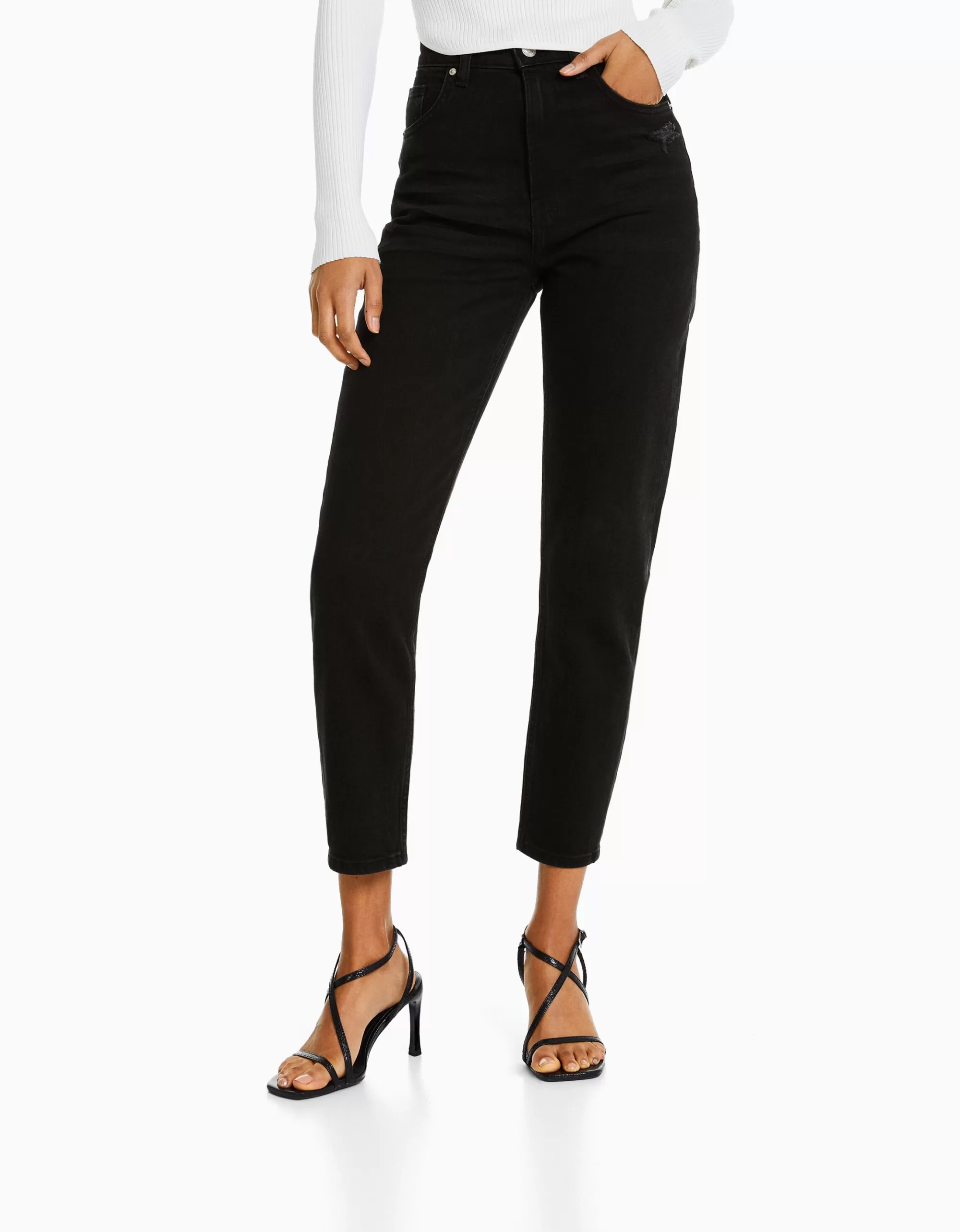 MUJER BERSHKA Jeans mom slim confort