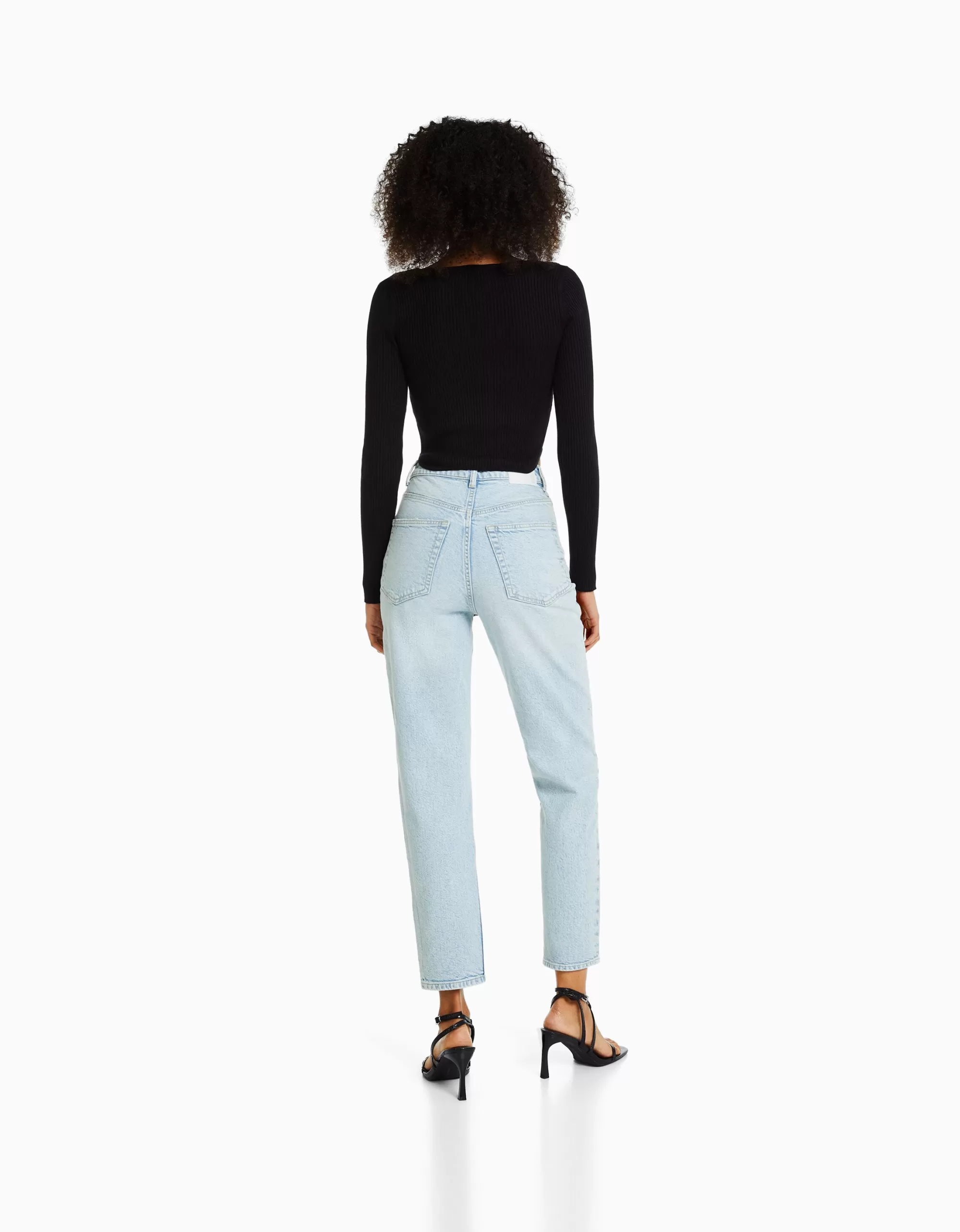 MUJER BERSHKA Jeans mom slim confort
